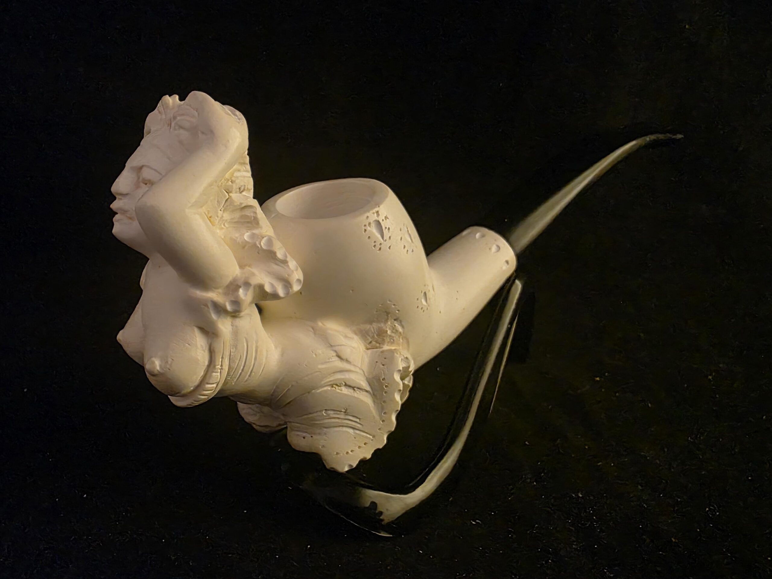 Pretty Lady Meerschaum Pipe with acrylic stem - Image 6