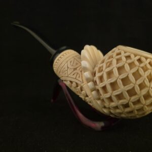 Museum Quality Micro Relief Block Meerschaum Pipe