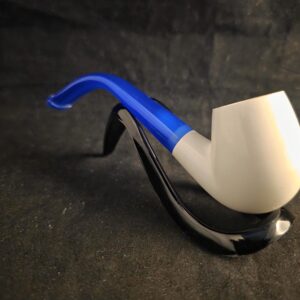 Smooth Classic Meerschaum Pipe With Acrylic Stem, Block Meerschaum