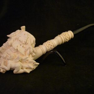 Budget-Friendly Smooth Classic Meerschaum Pipe with Acrylic Stem