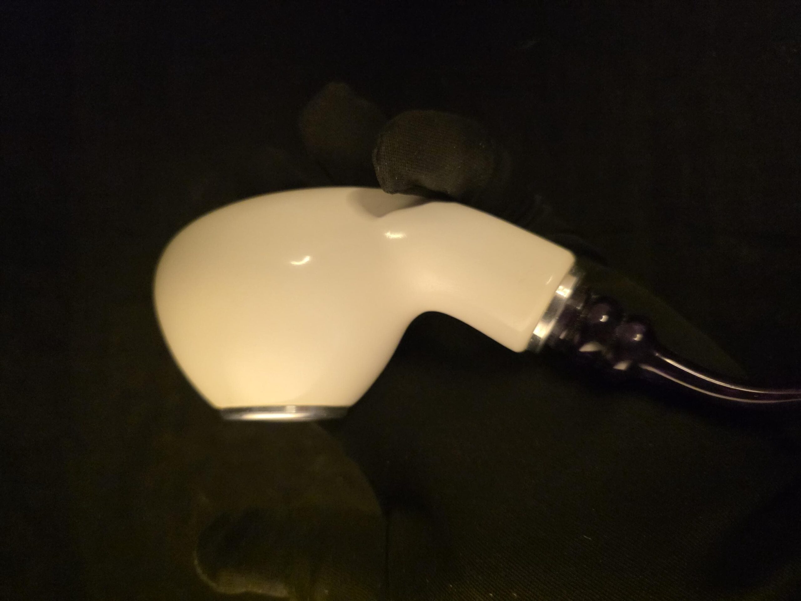 Smooth Apple Meerschaum Pipe, Push Pull Stem, Double Metal Ring, Genuine Block Meerschaum, Fitted Case,Reverse Calabash - Image 10