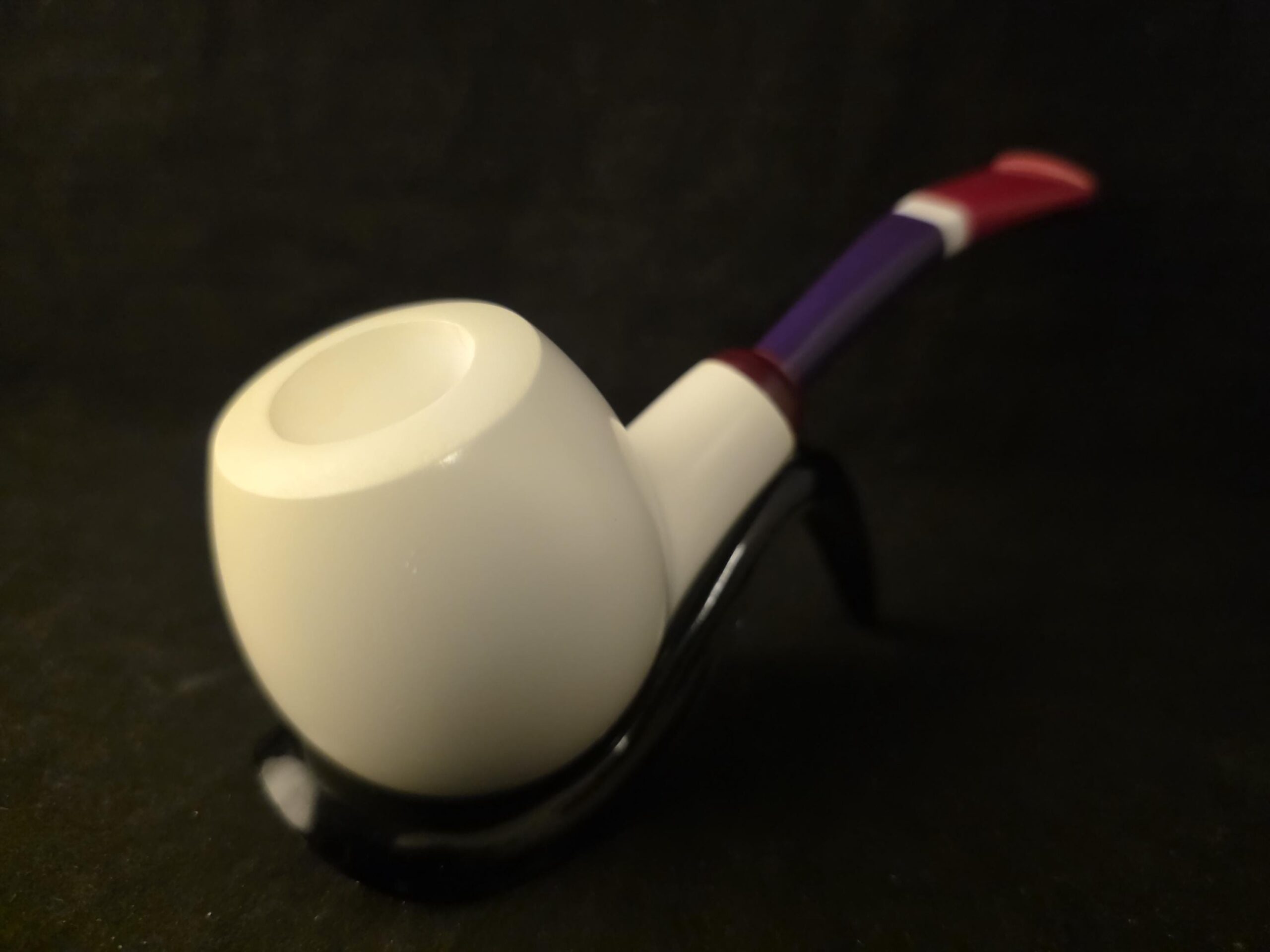 Smooth Apple Meerschaum Pipe, Unique Color Stem, Genuine Block, Fitted Case, Handmade Collectible - Image 5