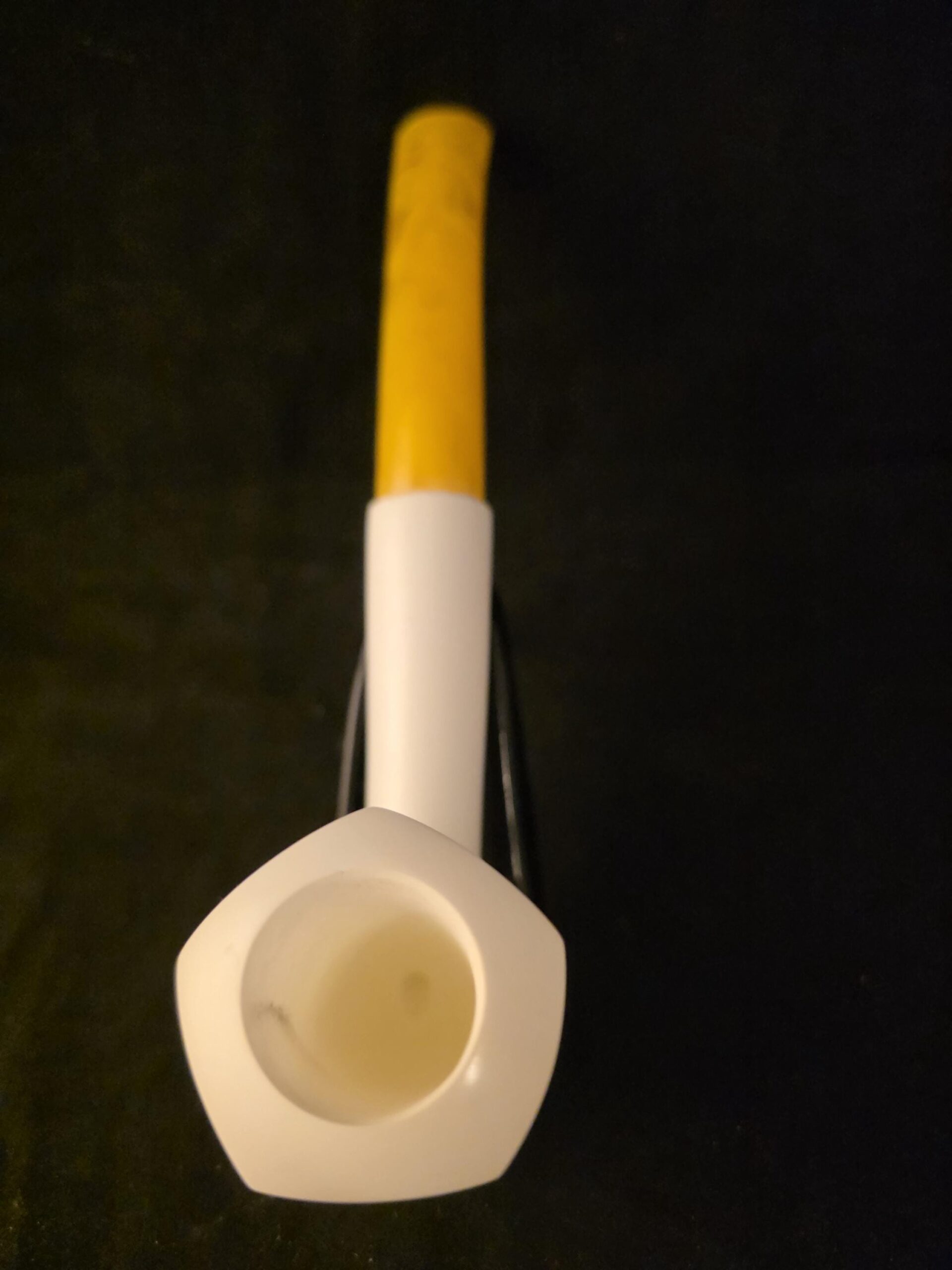 Long Shank Meerschaum Pipe Classic Smooth One Piece Block Fitted Case Handmade Collectible - Image 3