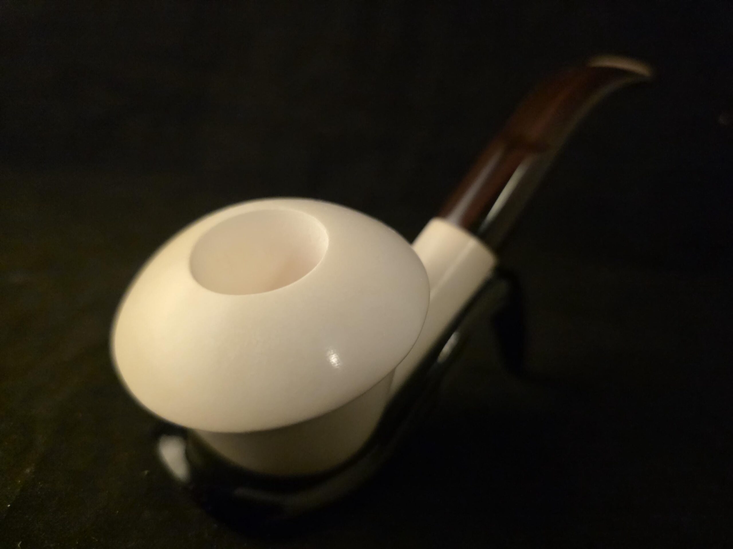 Smooth Calabash Block Meerschaum Pipe – Special Stem – Fitted Case - Image 5