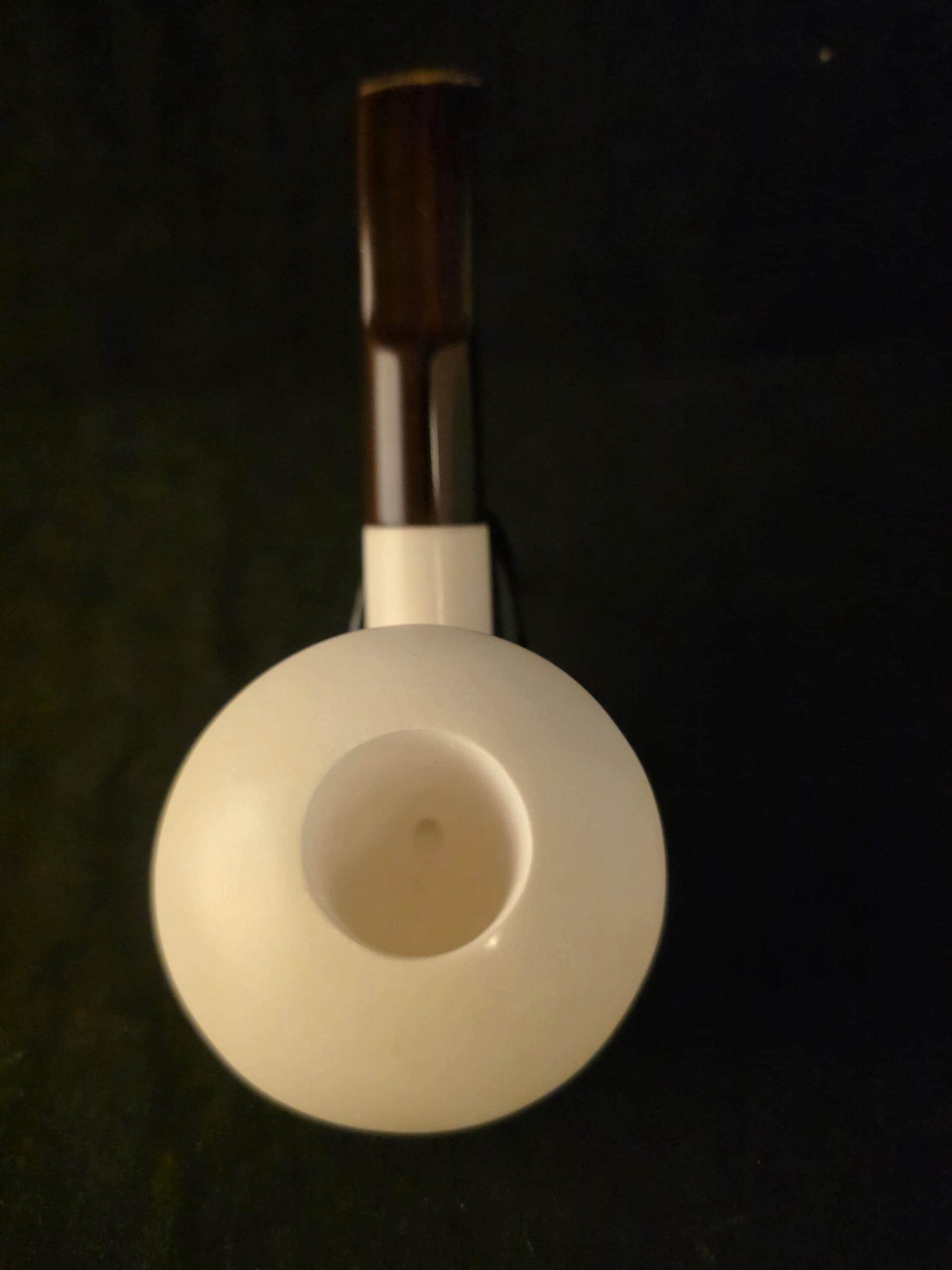 Smooth Calabash Block Meerschaum Pipe – Special Stem – Fitted Case - Image 2
