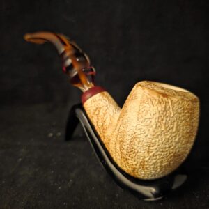 Apple Meerschaum Pipe, Vienna Style Finish, Special Stem, Block Meerschaum, Fitted Case, One of a Kind, Handmade Pipe