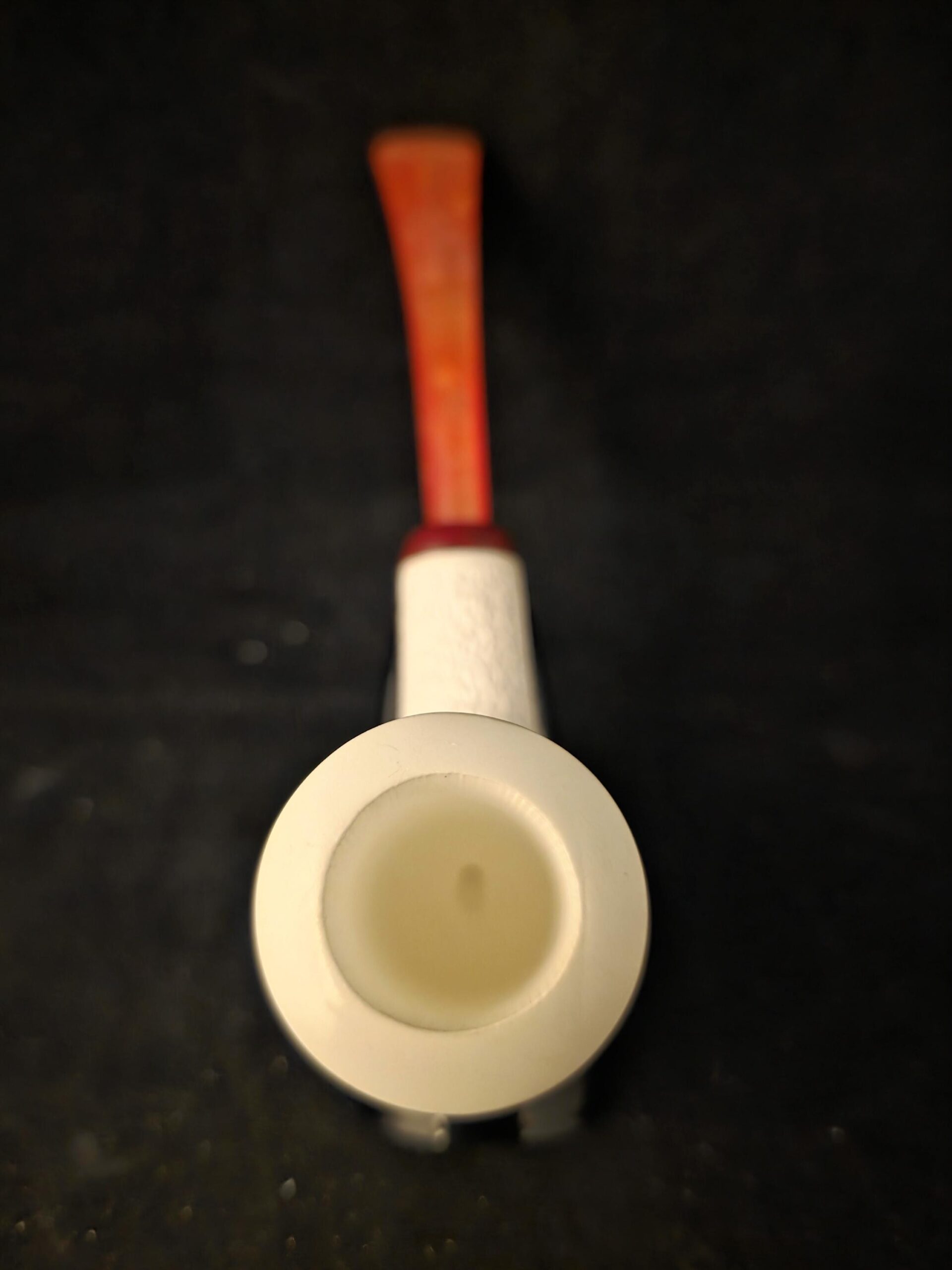 Smooth Meerschaum Pipe, Large Deep Bowl, Rustic Bottom, Briar Ring, Block Meerschaum, Fitted Case, Handmade Tobacco Pipe - Image 4