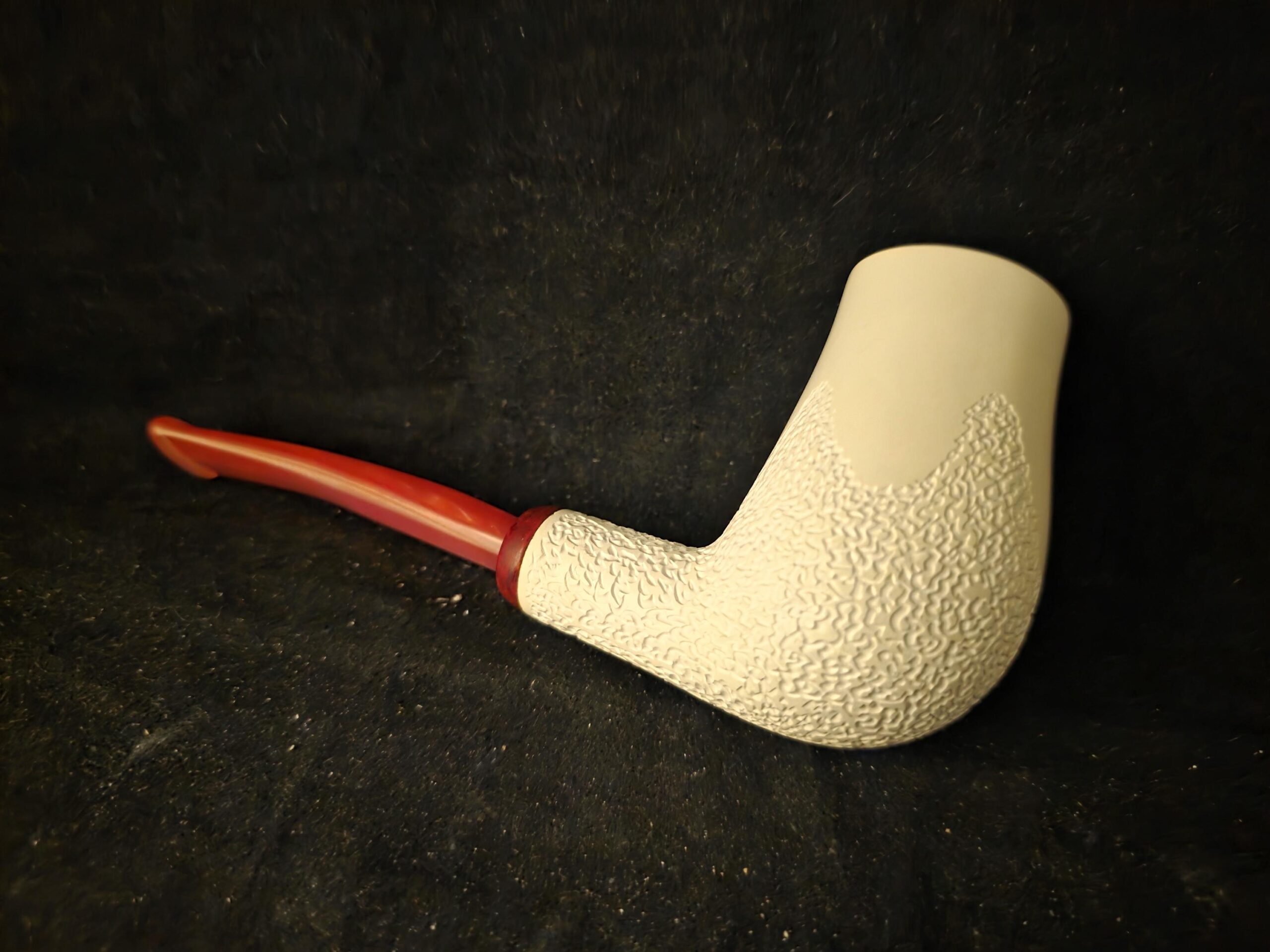 Smooth Meerschaum Pipe, Large Deep Bowl, Rustic Bottom, Briar Ring, Block Meerschaum, Fitted Case, Handmade Tobacco Pipe - Image 9