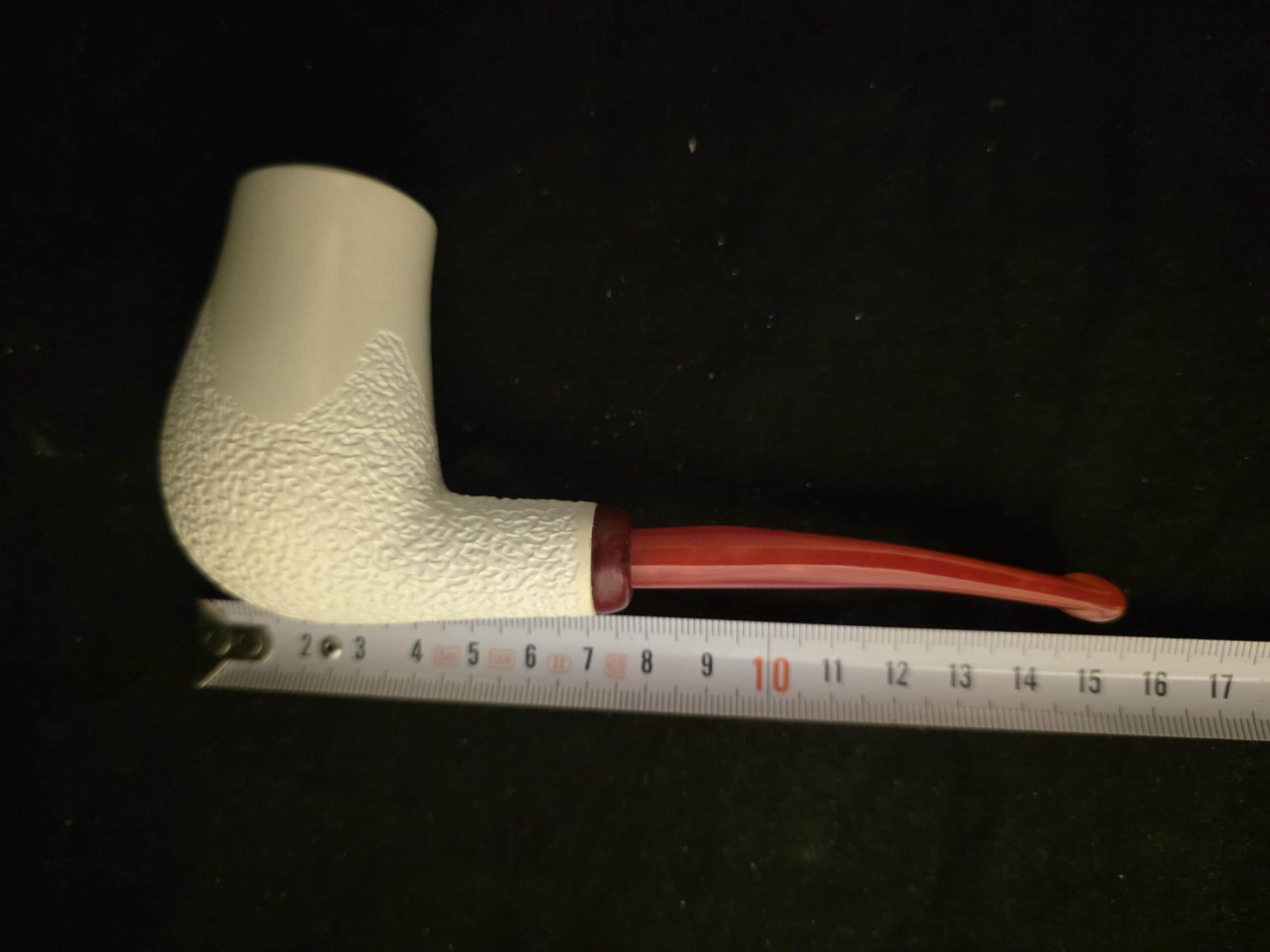 Smooth Meerschaum Pipe, Large Deep Bowl, Rustic Bottom, Briar Ring, Block Meerschaum, Fitted Case, Handmade Tobacco Pipe - Image 10