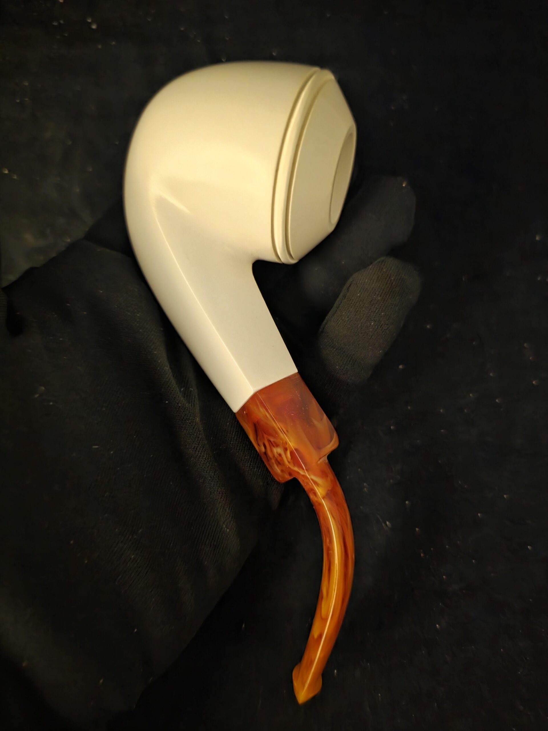 English Bulldog Pipe, Smooth Block Meerschaum, Handmade, Elegant Classic Design, Fitted Case, Worldwide Shipping - Image 7