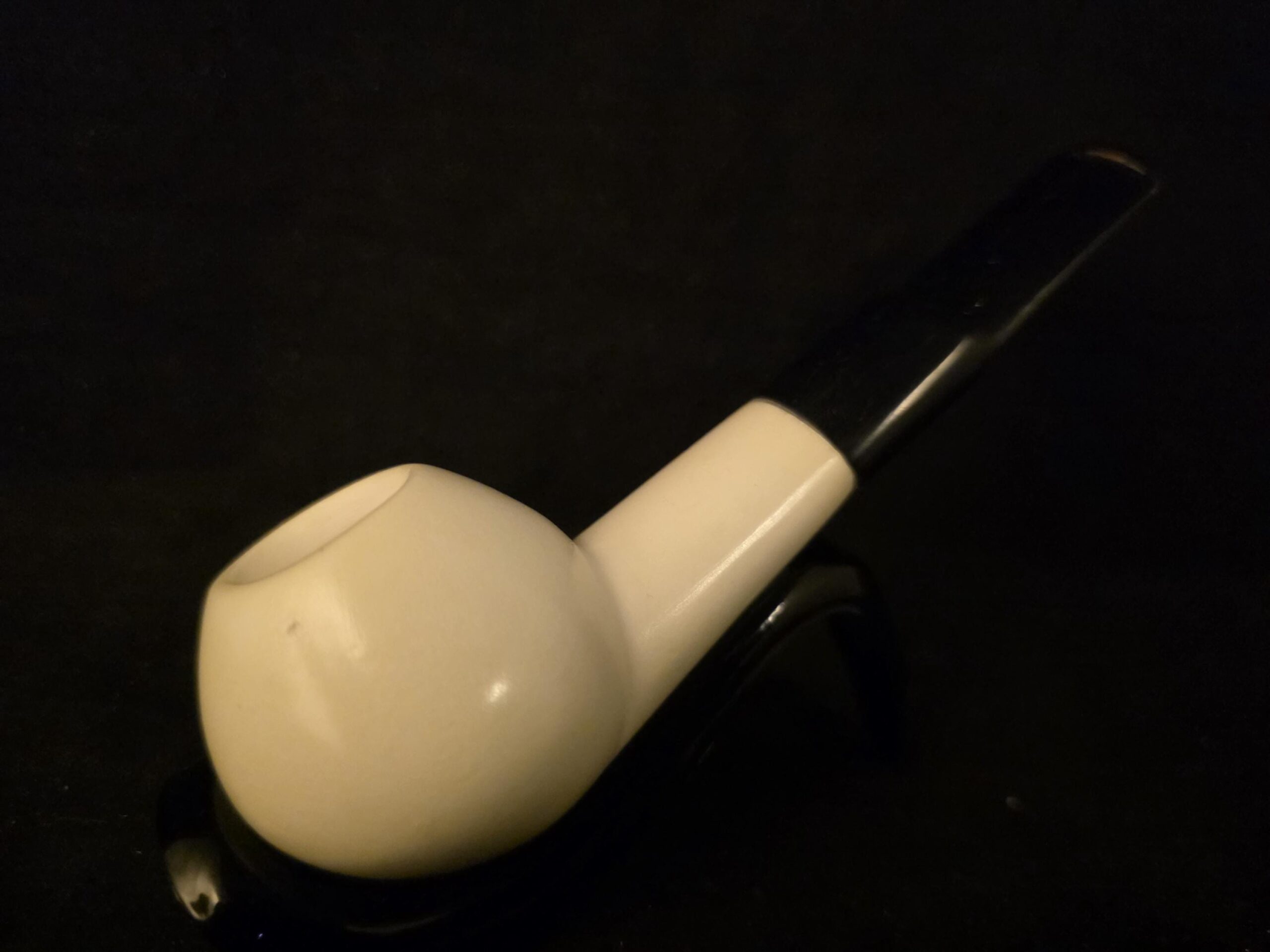 Smooth Apple Meerschaum Pipe , Block Meerschaum, Gift For Him, Fitted Case