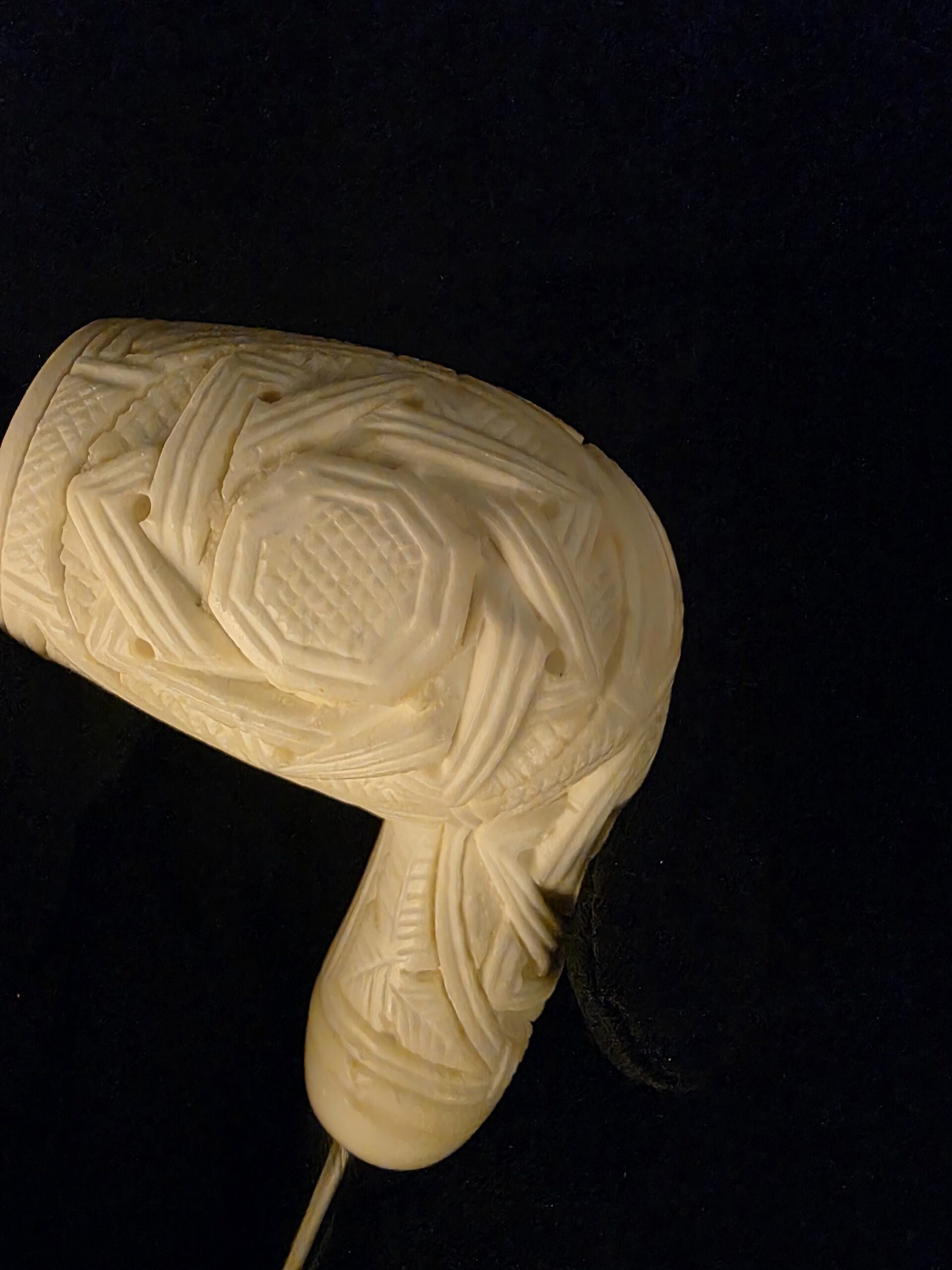 Mystical Hidden Symbols Relief Meerschaum Pipe, Gift For Him, Acrylic Stem, Pipe For Mystics - Image 10