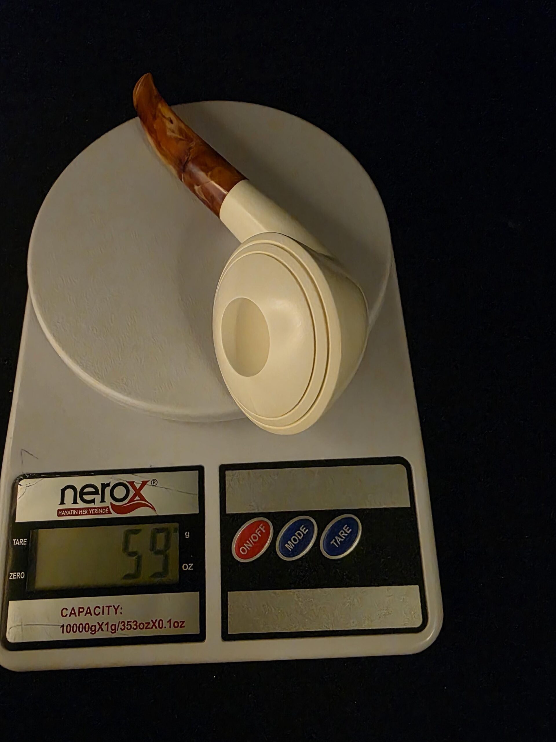 Smooth Bulldog Meerschaum Pipe, Large Bowl, Fitted Case - Image 6