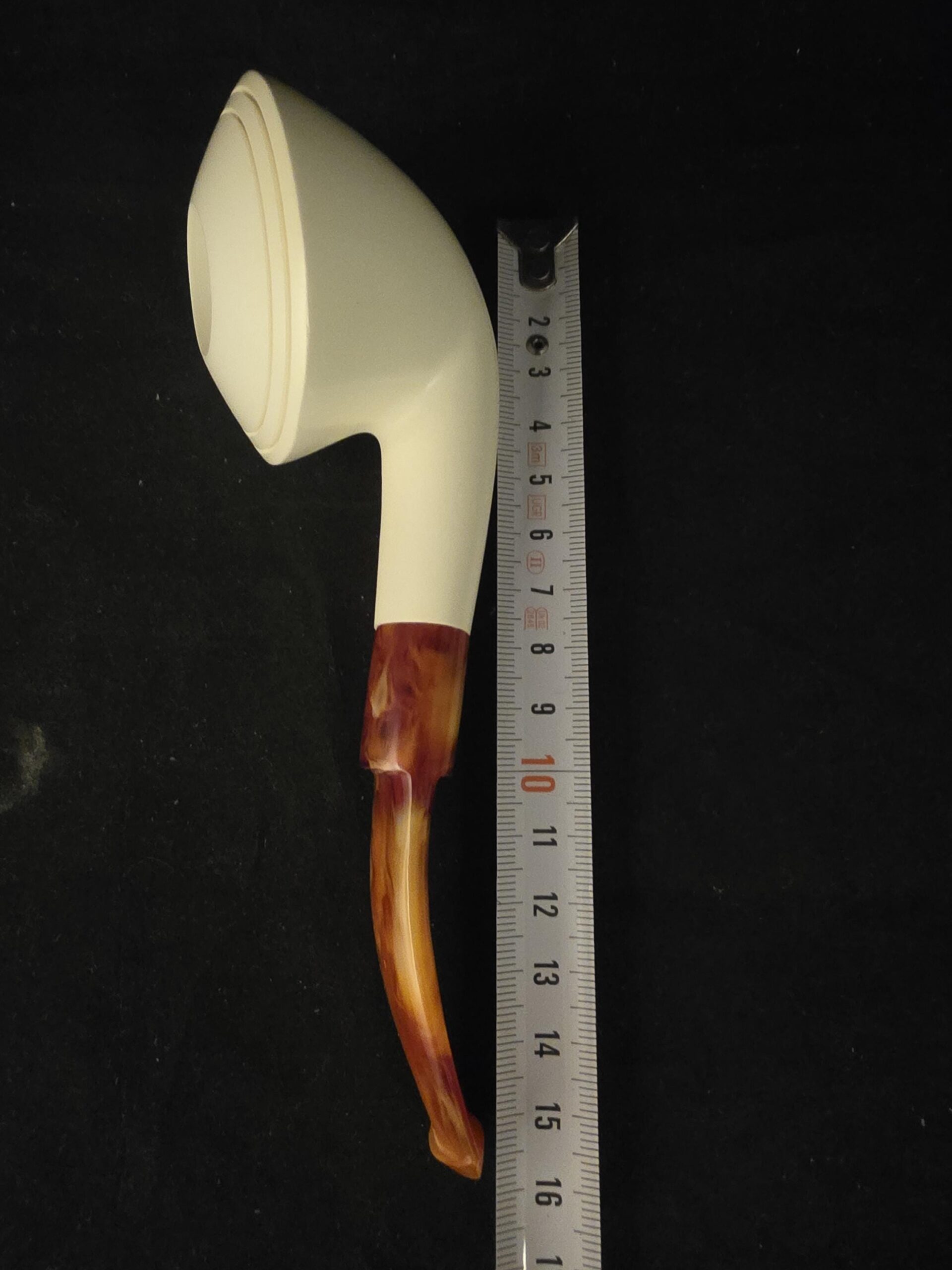 Smooth Bulldog Meerschaum Pipe, Large Bowl, Fitted Case - Image 5