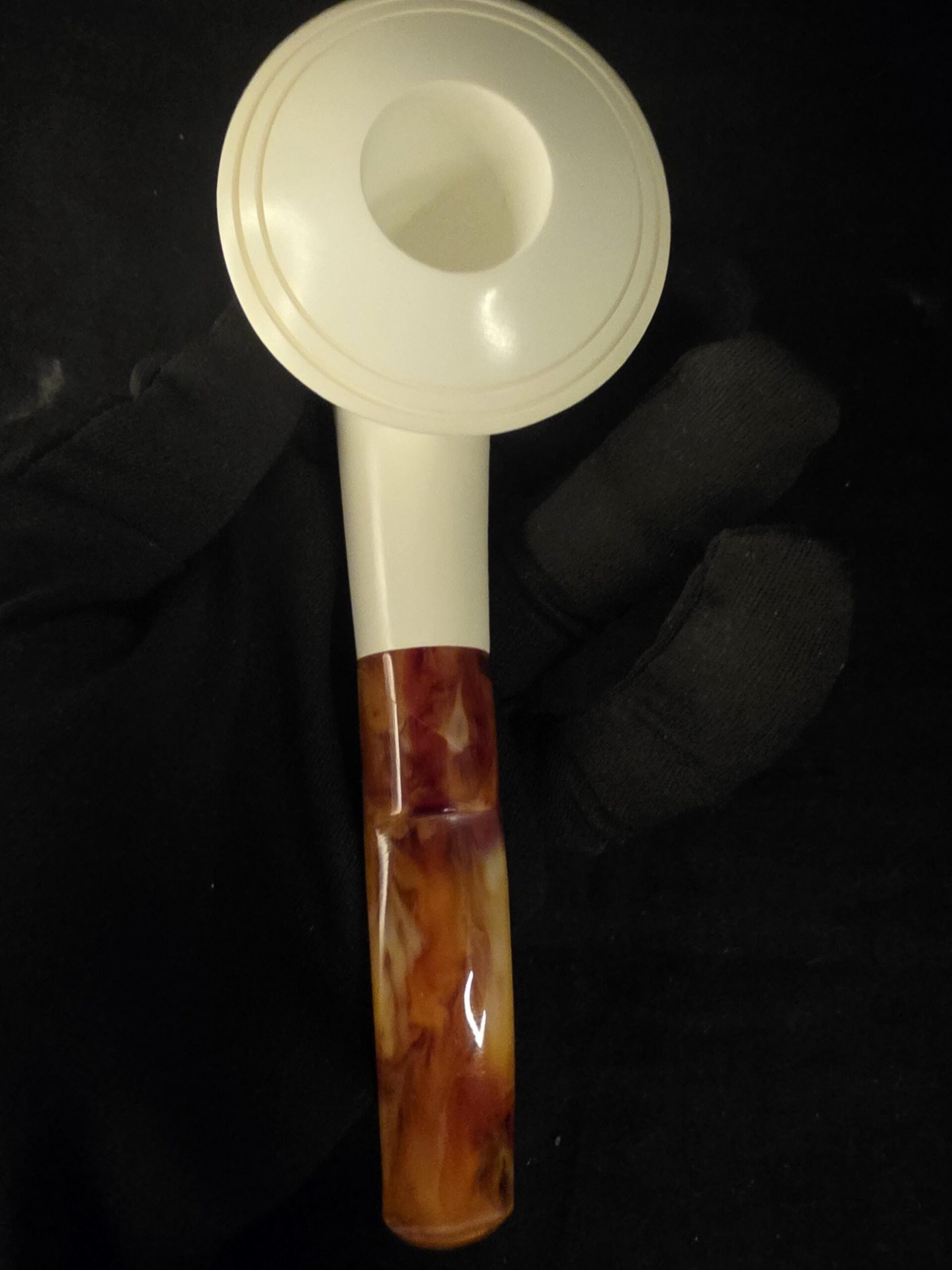 Smooth Bulldog Meerschaum Pipe, Large Bowl, Fitted Case - Image 4