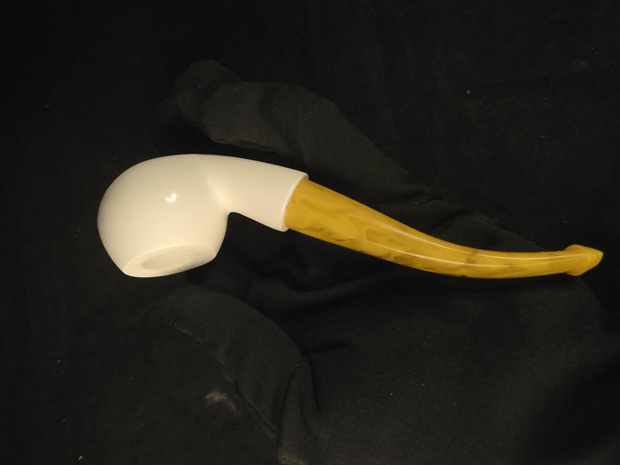 Smooth Apple Meerschaum Pipe, ,Fitted Case,Block Meerschaum,Gift for Him - Image 8