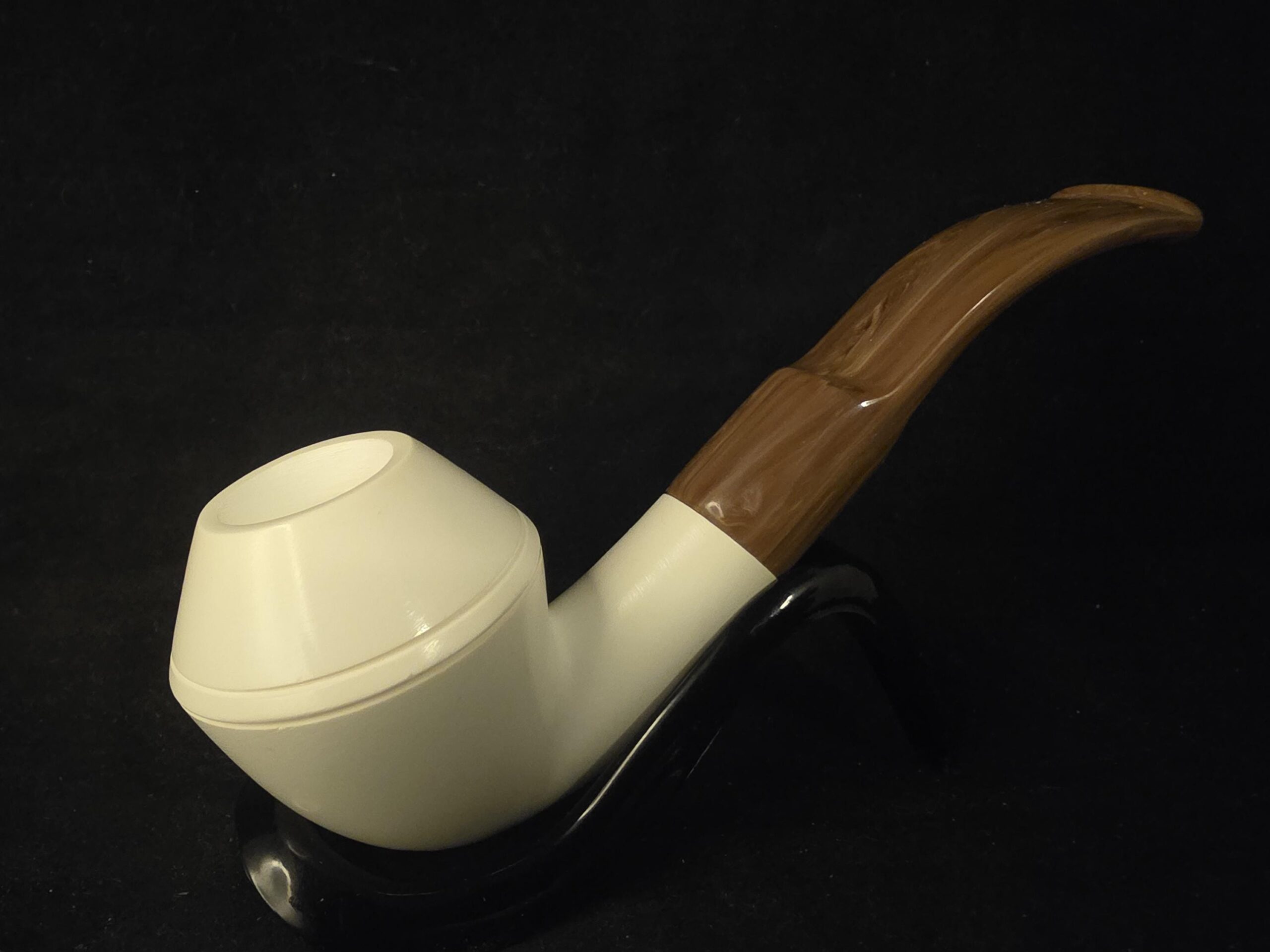 Smooth Bulldog Meerschaum Pipe, Fitted Case, Block Meerschaum,Made in Eskisehir - Image 4