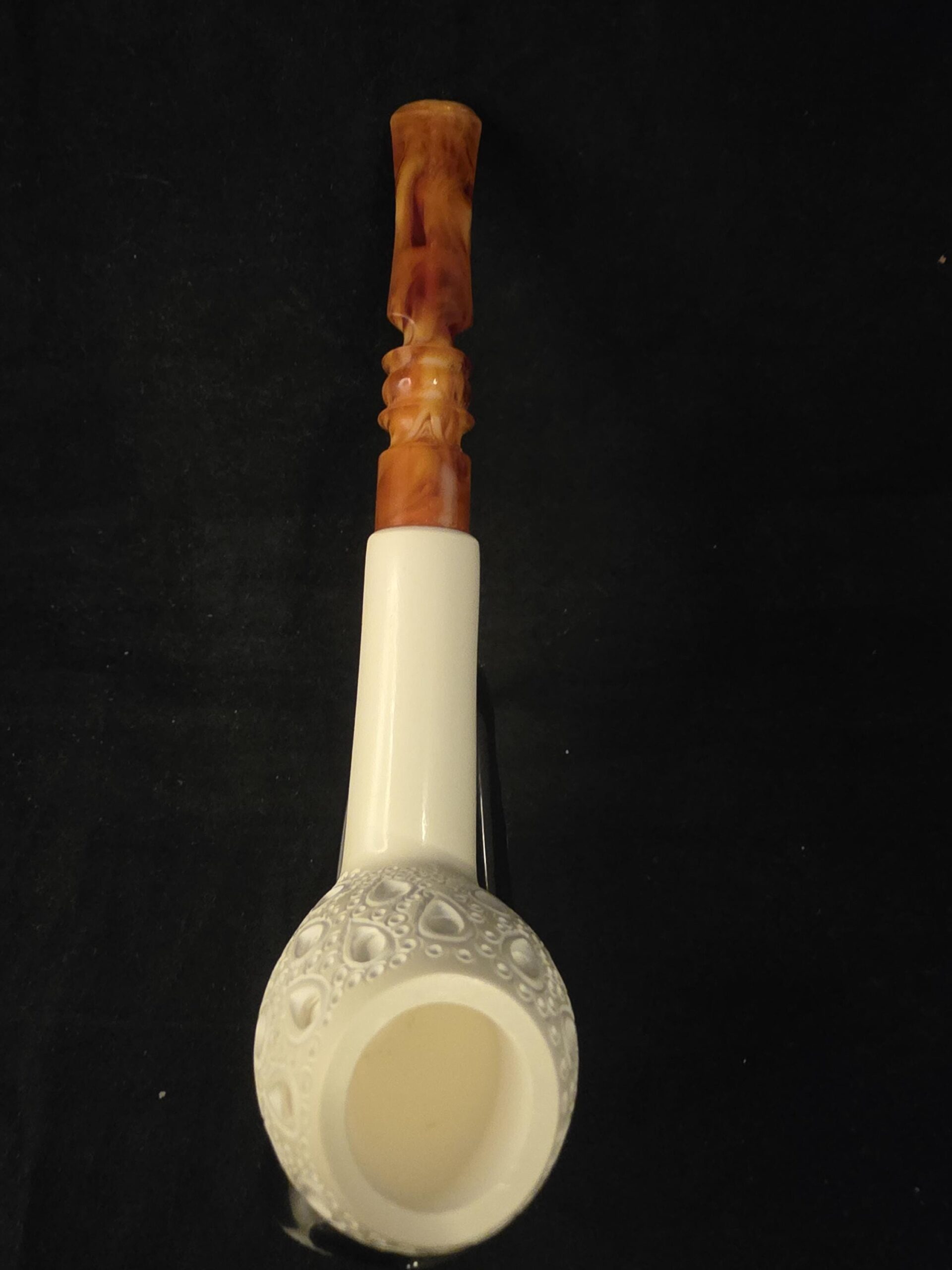 Large size Depicted Apple Model Meerschaum Pipe, Block Meerschaum,Fitted Case - Image 3