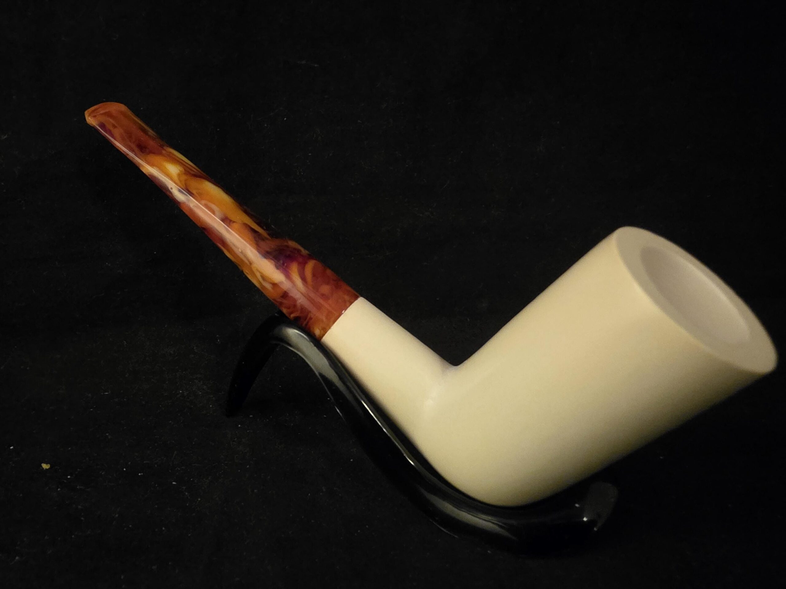 Deep Bowl Smooth Billard Meerschaum Pipe, Fitted Case, Block Meerschaum Pipe - Image 5