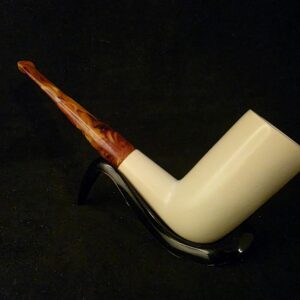 Deep Bowl Smooth Billard Meerschaum Pipe, Fitted Case, Block Meerschaum Pipe