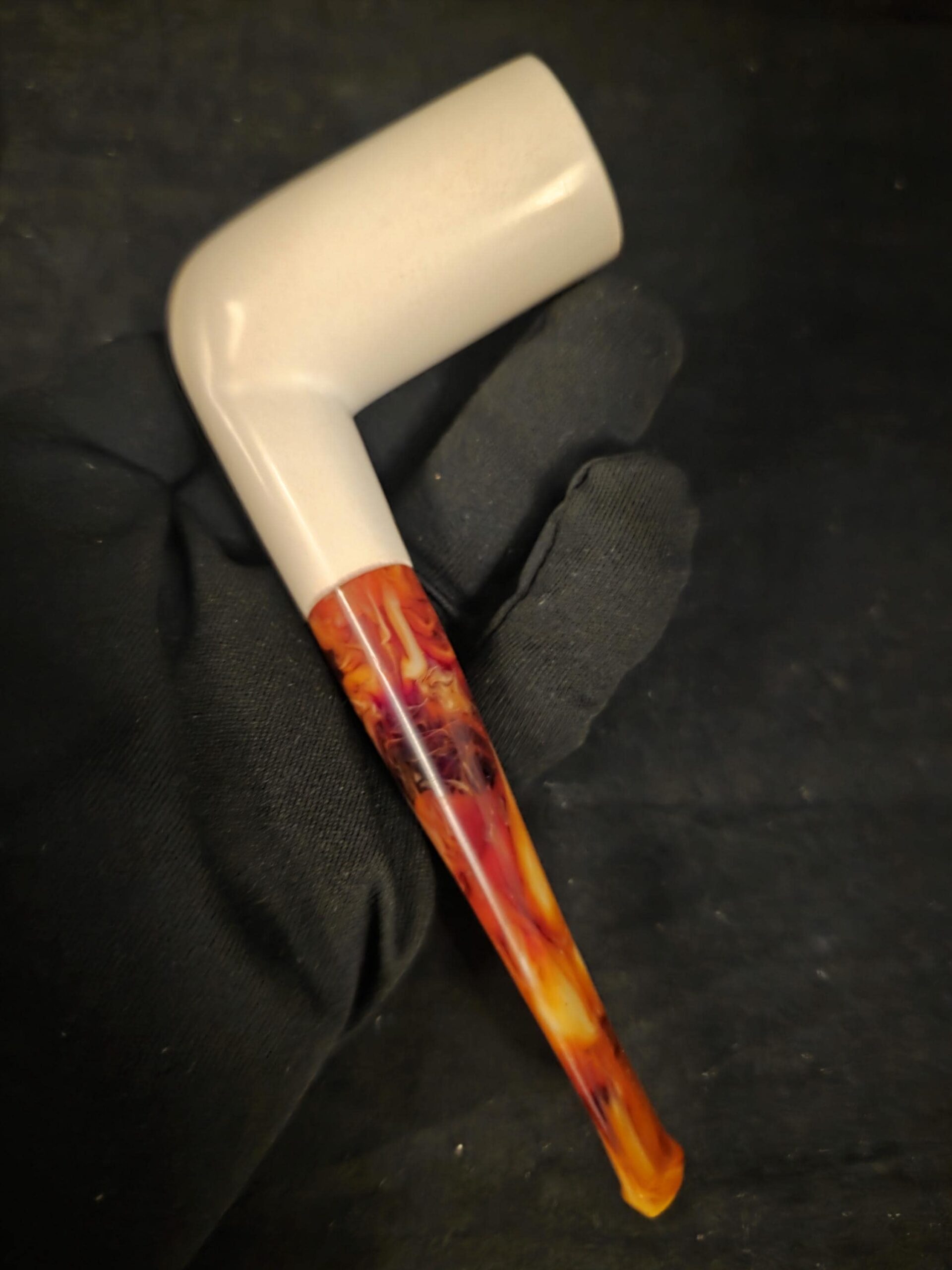 Deep Bowl Smooth Billard Meerschaum Pipe, Fitted Case, Block Meerschaum Pipe - Image 9