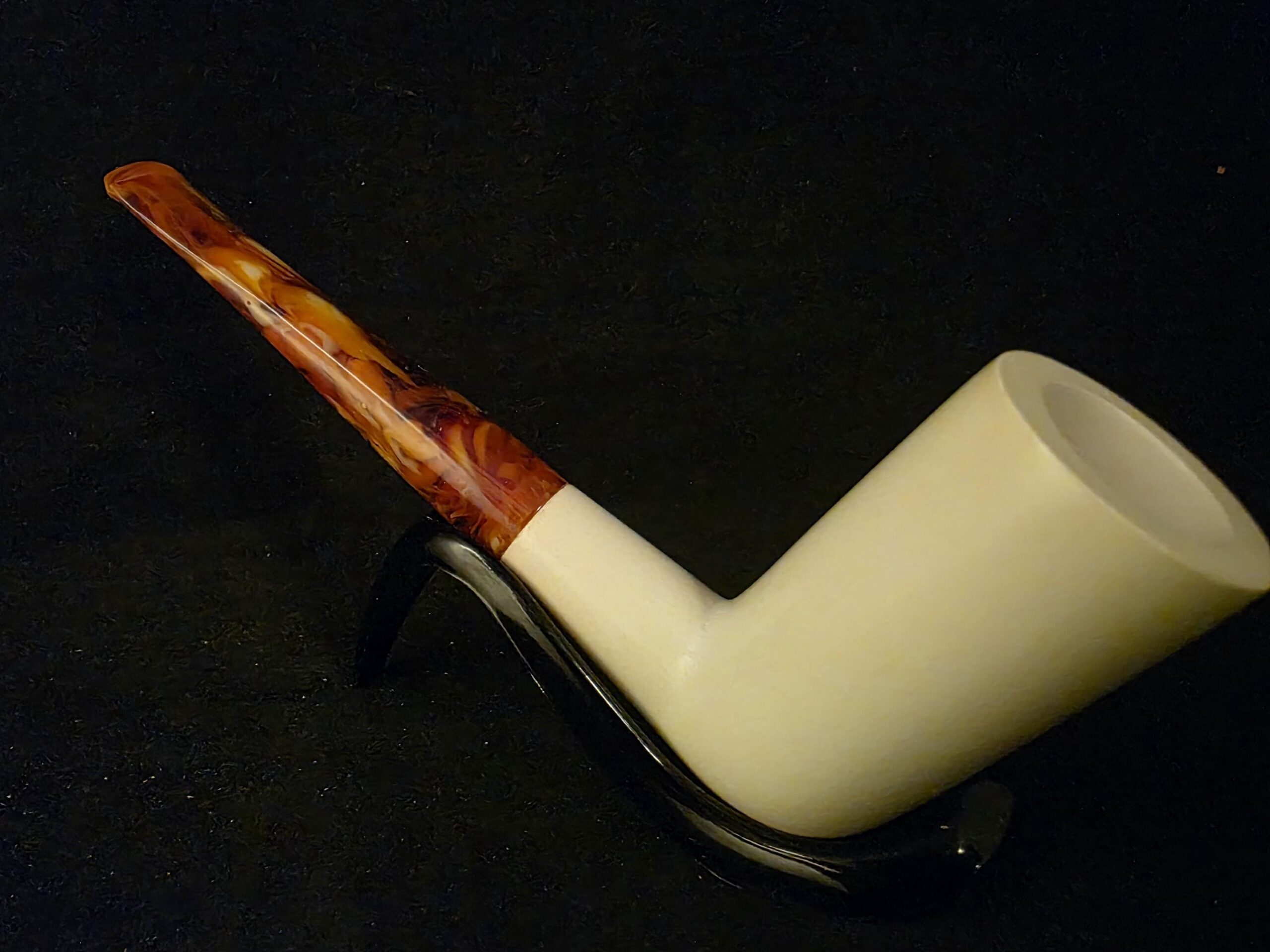 Deep Bowl Smooth Billard Meerschaum Pipe, Fitted Case, Block Meerschaum Pipe - Image 7