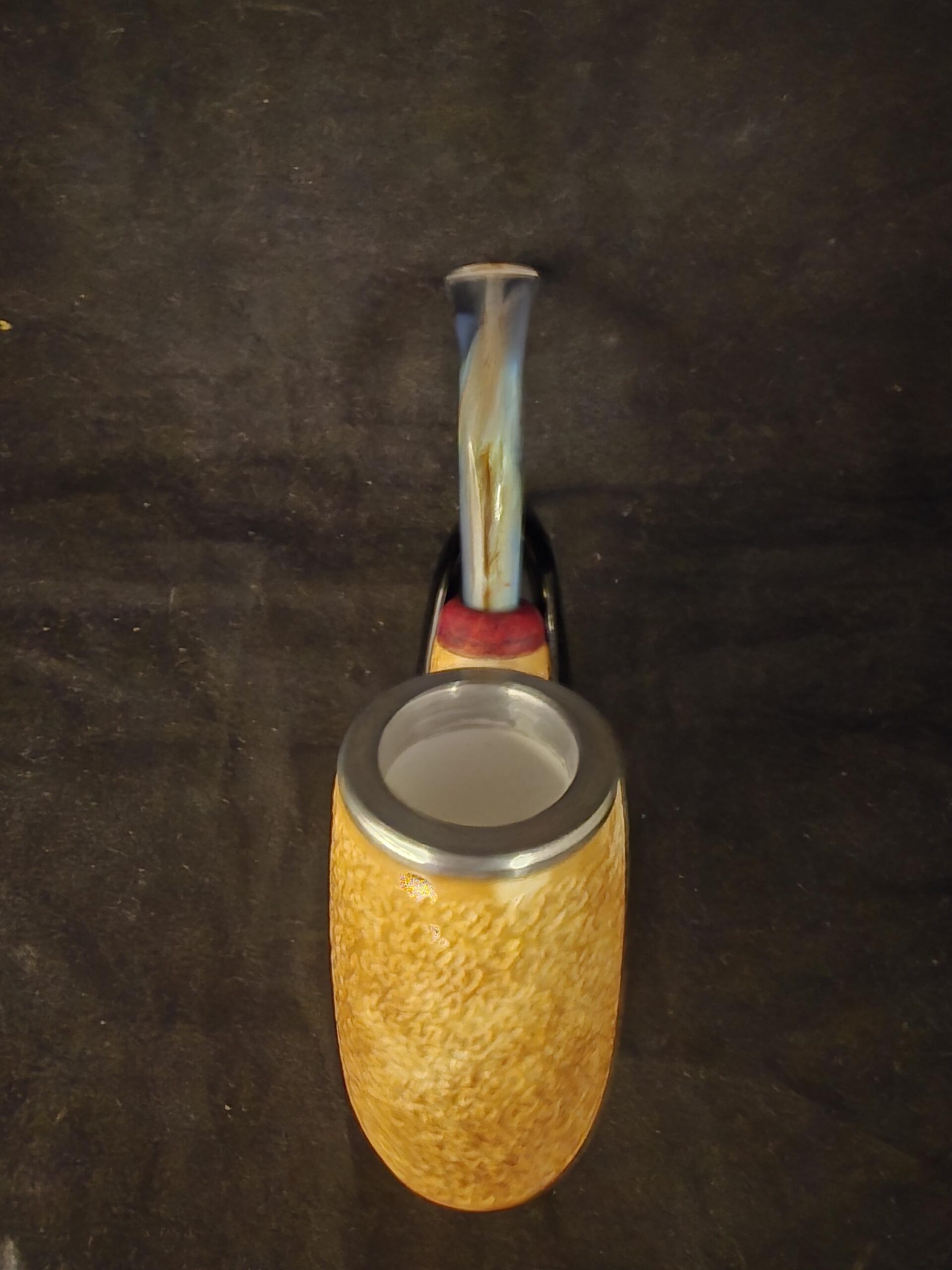 Hungarian & Oom Paul Smooth Meerschaum Pipe, Fitted Case, Block Meerschaum Pipe, Briar Ring,Special Push and Pull stem System - Image 6