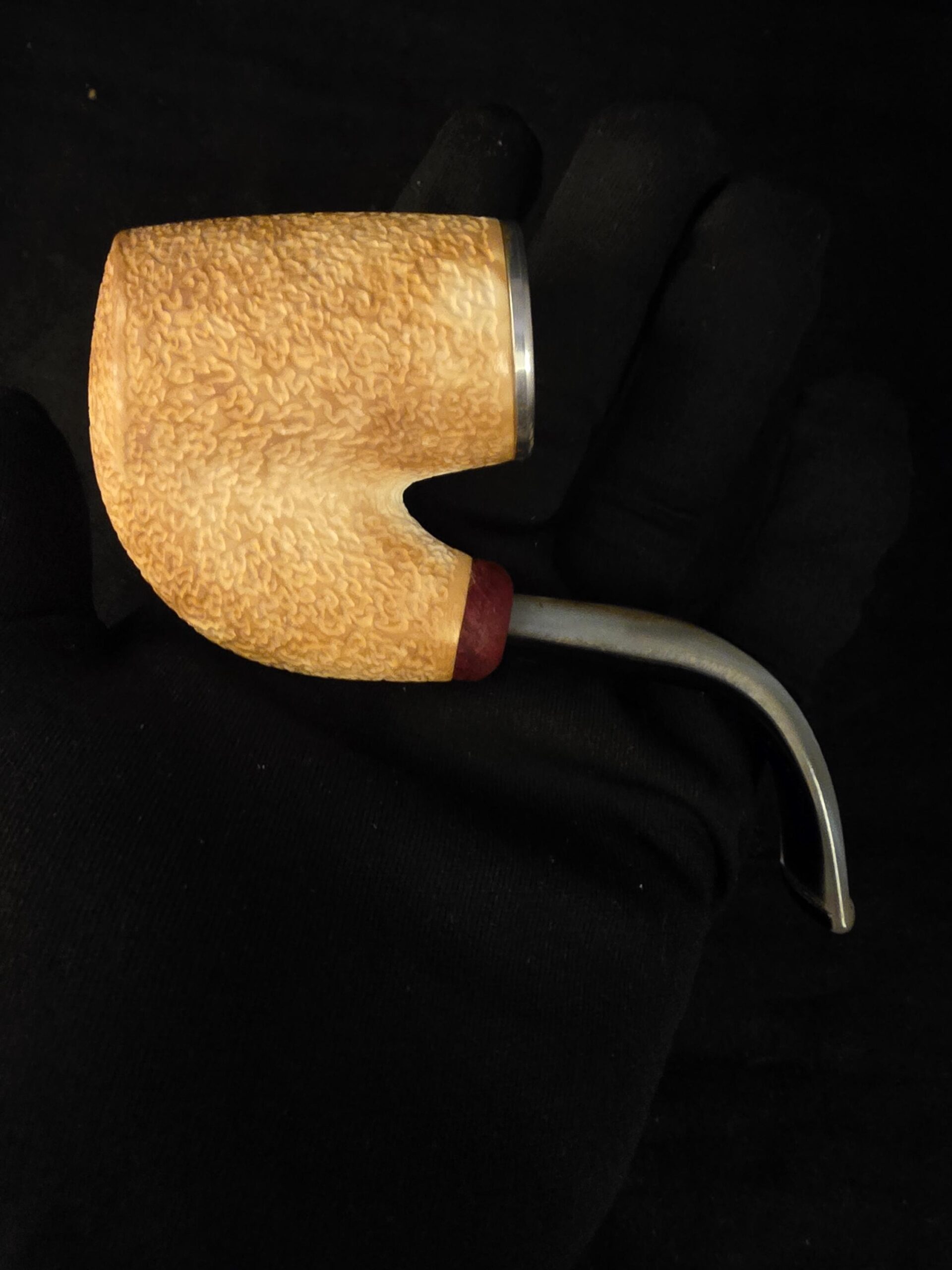 Hungarian & Oom Paul Smooth Meerschaum Pipe, Fitted Case, Block Meerschaum Pipe, Briar Ring,Special Push and Pull stem System - Image 9