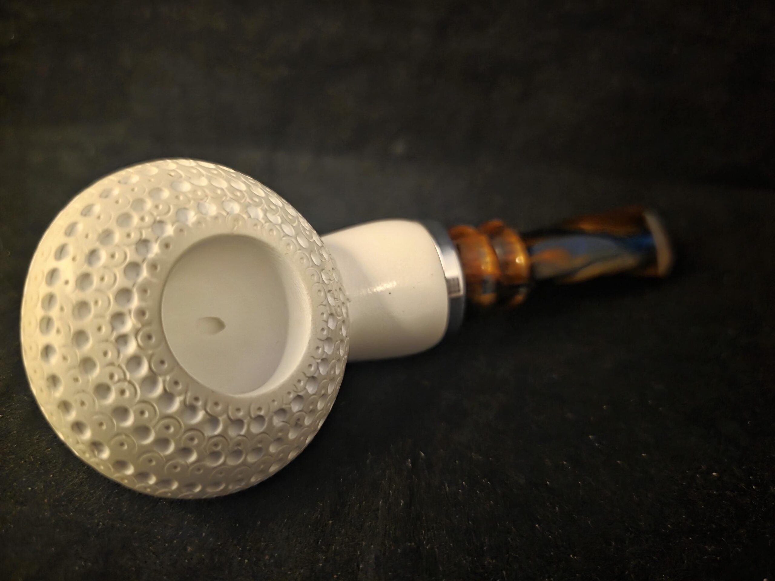 Elite Apple Design Depicted Meerschaum Pipe,Special Stem Stem and Fitted Case, Block Meerschaum - Image 5
