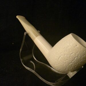 Depicted Classic Meerschaum Pipe, Block Meerschaum Fitted Case, Special Stem Design