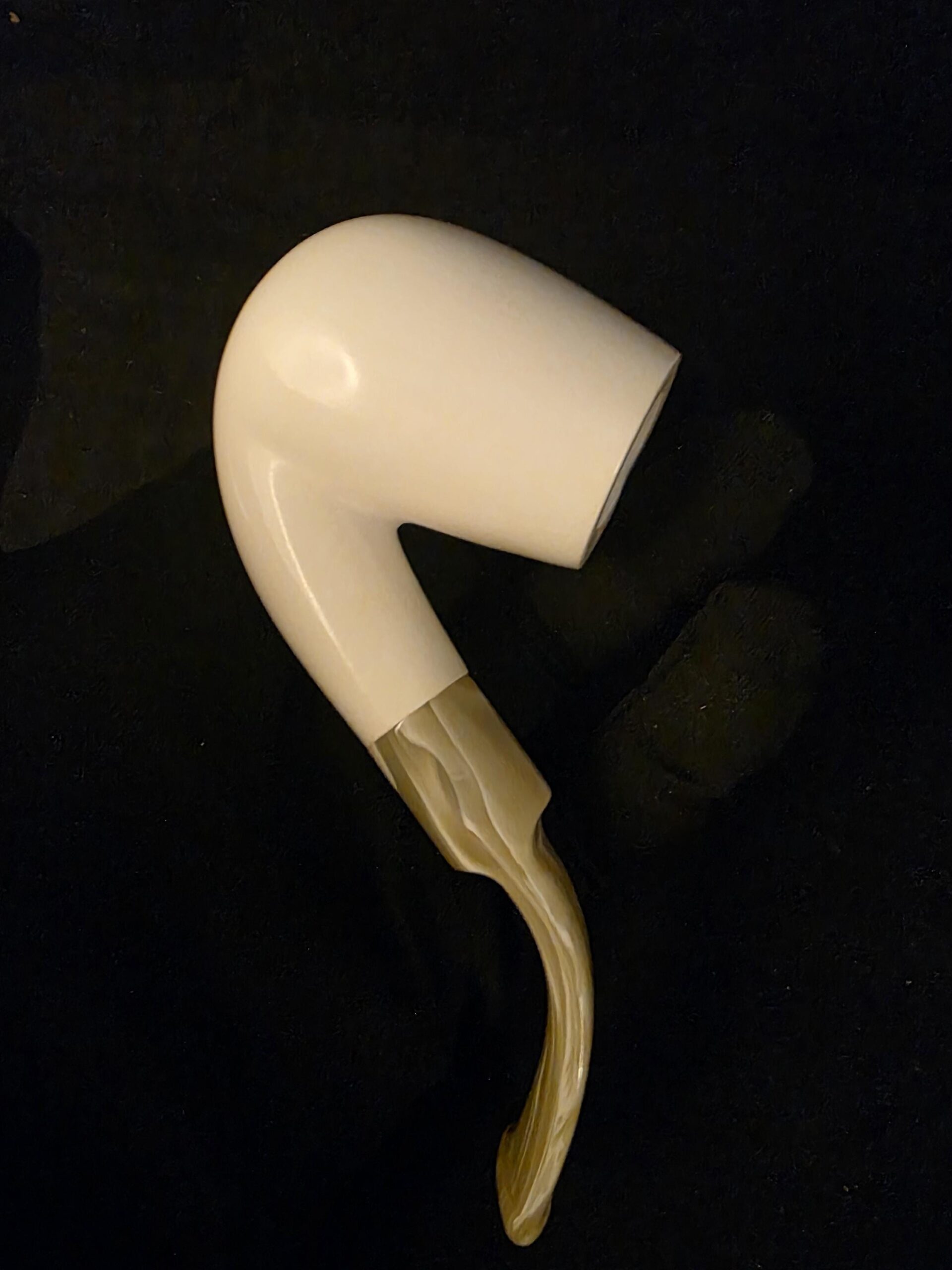 Smooth Billard Model Meerschaum Pipe, Fitted Case, Block Meerschaum - Image 10