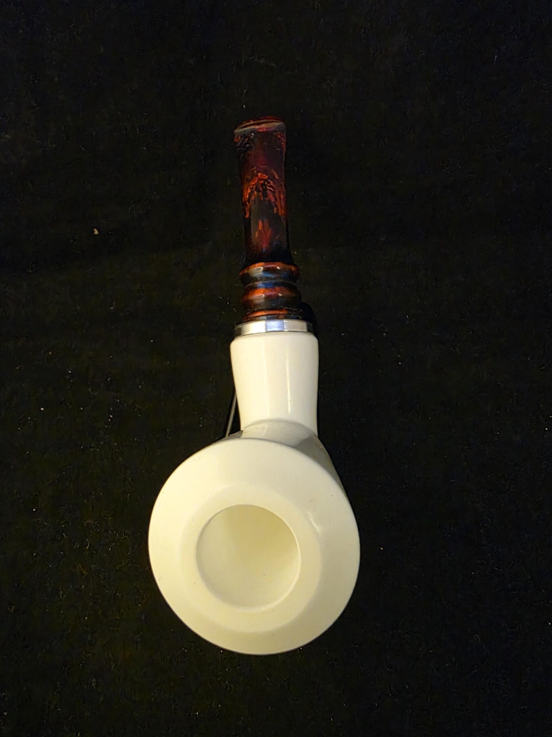 Smooth Billard Meerschaum Pipe,Special Push Pull Stem Design, Fitted Case, Block Meerschaum, Made in Eskisehir - Image 5