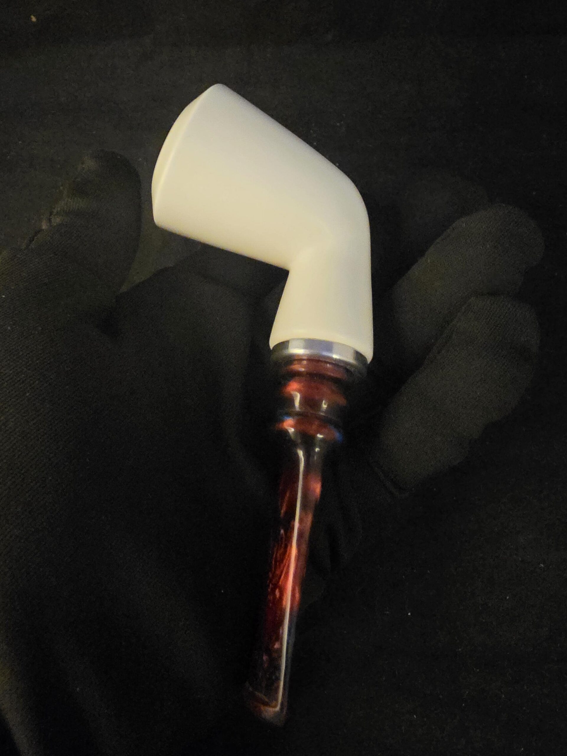 Smooth Billard Meerschaum Pipe,Special Push Pull Stem Design, Fitted Case, Block Meerschaum, Made in Eskisehir - Image 8