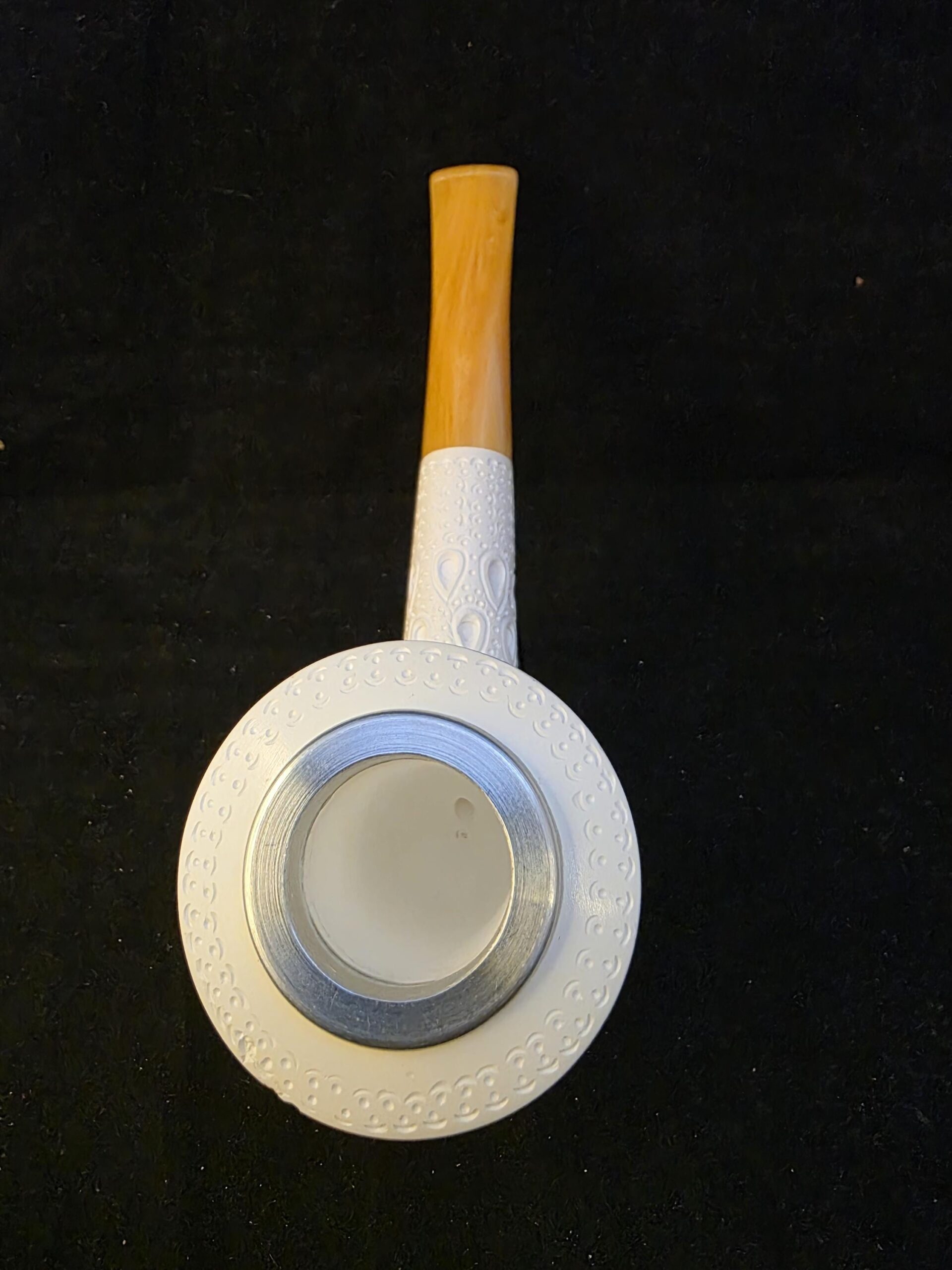 Depicted Large Bowl Billard Meerschaum Pipe, Fitted Case, Block Meerschaum, Turkish Meerschaum, Made in Eskisehir, - Image 5