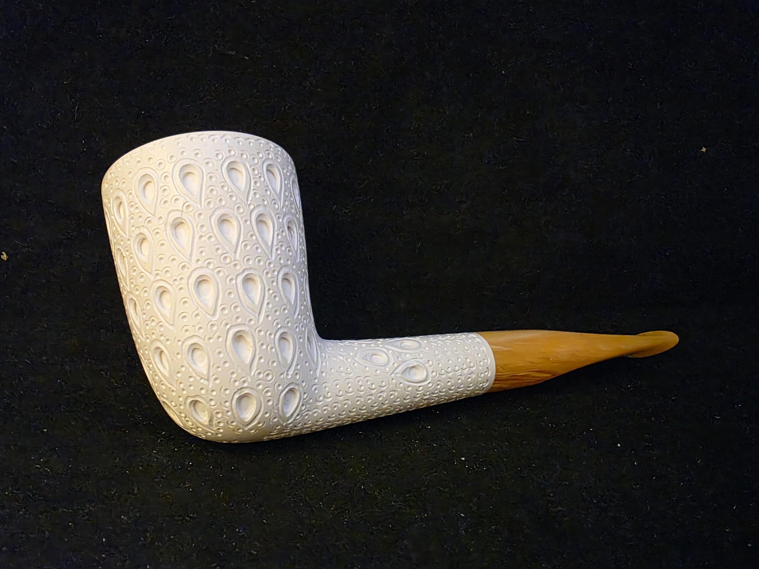 Depicted Large Bowl Billard Meerschaum Pipe, Fitted Case, Block Meerschaum, Turkish Meerschaum, Made in Eskisehir, - Image 6