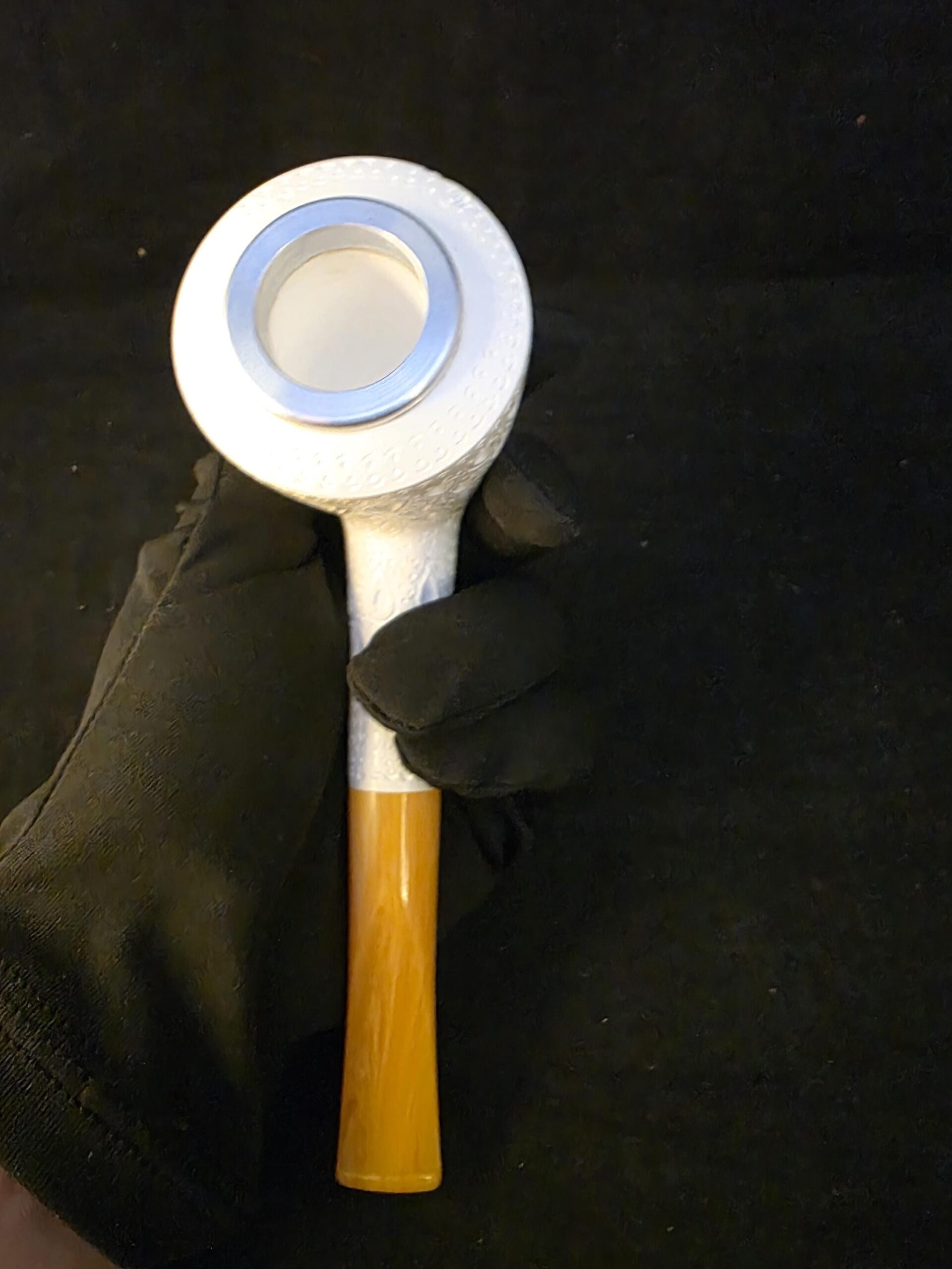 Depicted Large Bowl Billard Meerschaum Pipe, Fitted Case, Block Meerschaum, Turkish Meerschaum, Made in Eskisehir, - Image 9