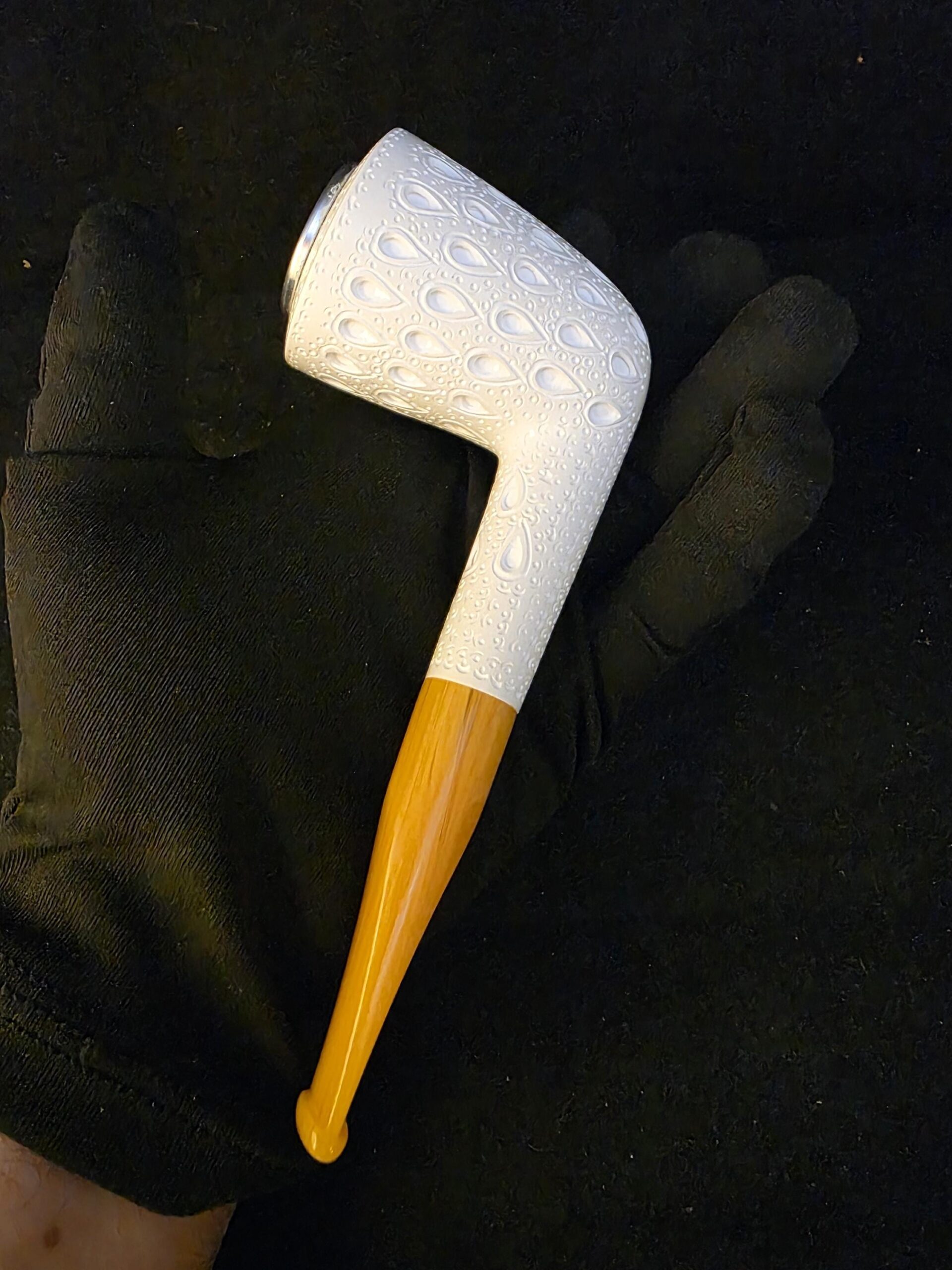 Depicted Large Bowl Billard Meerschaum Pipe, Fitted Case, Block Meerschaum, Turkish Meerschaum, Made in Eskisehir, - Image 10
