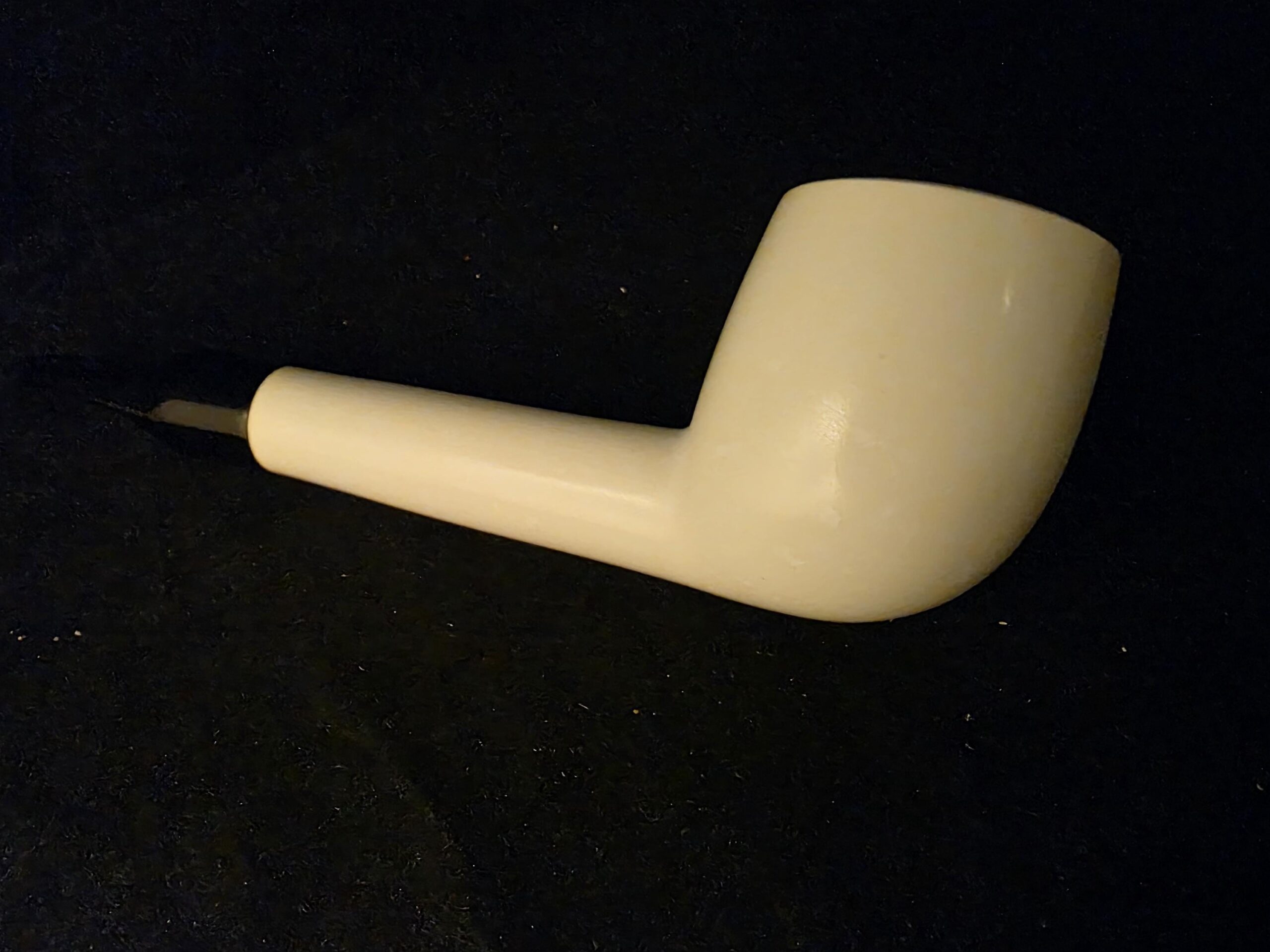 Classic Smooth Billard Meerschaum Pipe, Fitted Case, Block Meerschaum, Seafoam, Turkish Meerschaum - Image 8
