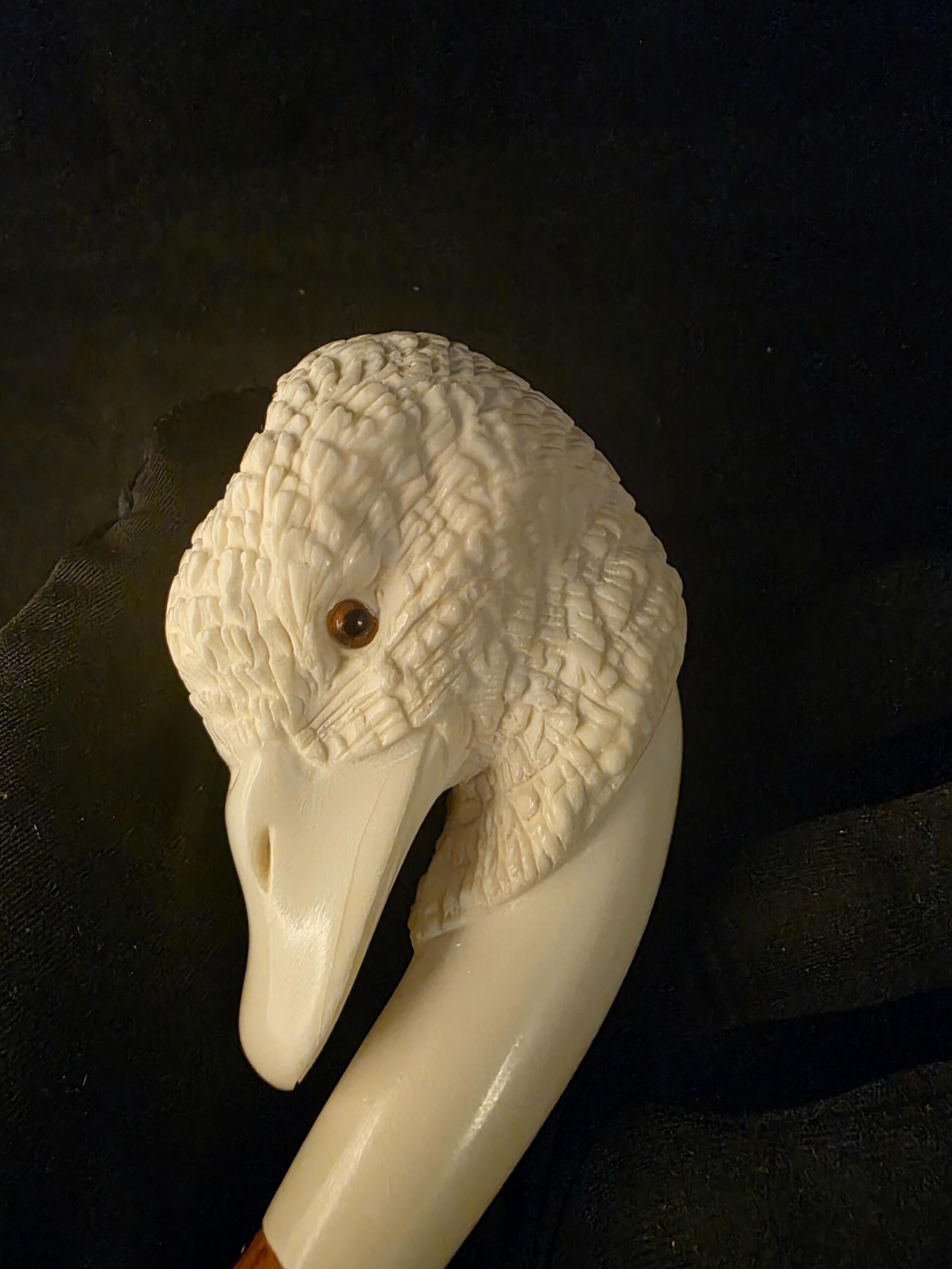 Special Design Duck Figural Pipe, Fitted Case, Block Meerschaum, Seafoam, Turkish Meerschaum, Made in Eskisehir - Image 7