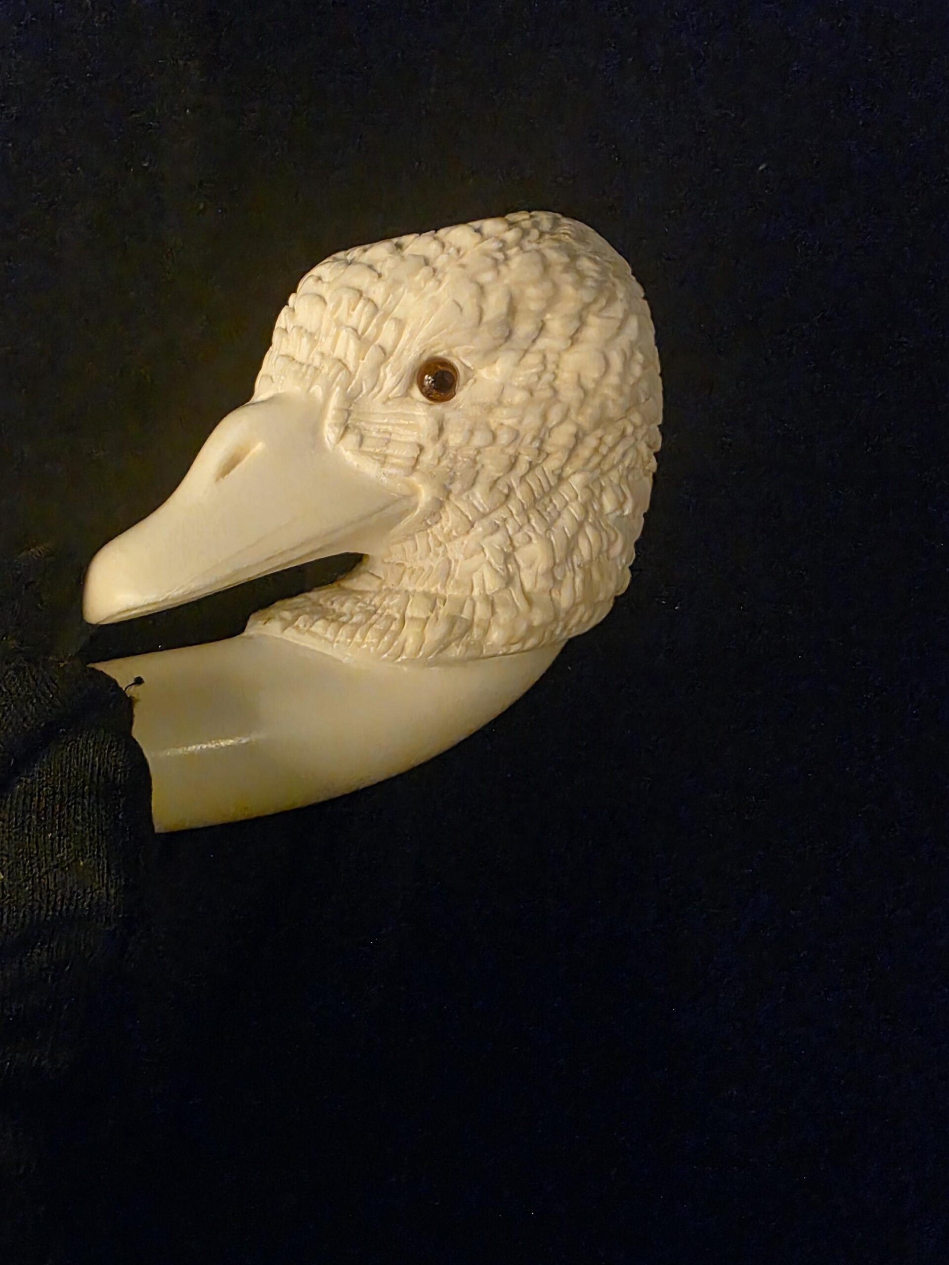 Special Design Duck Figural Pipe, Fitted Case, Block Meerschaum, Seafoam, Turkish Meerschaum, Made in Eskisehir - Image 9
