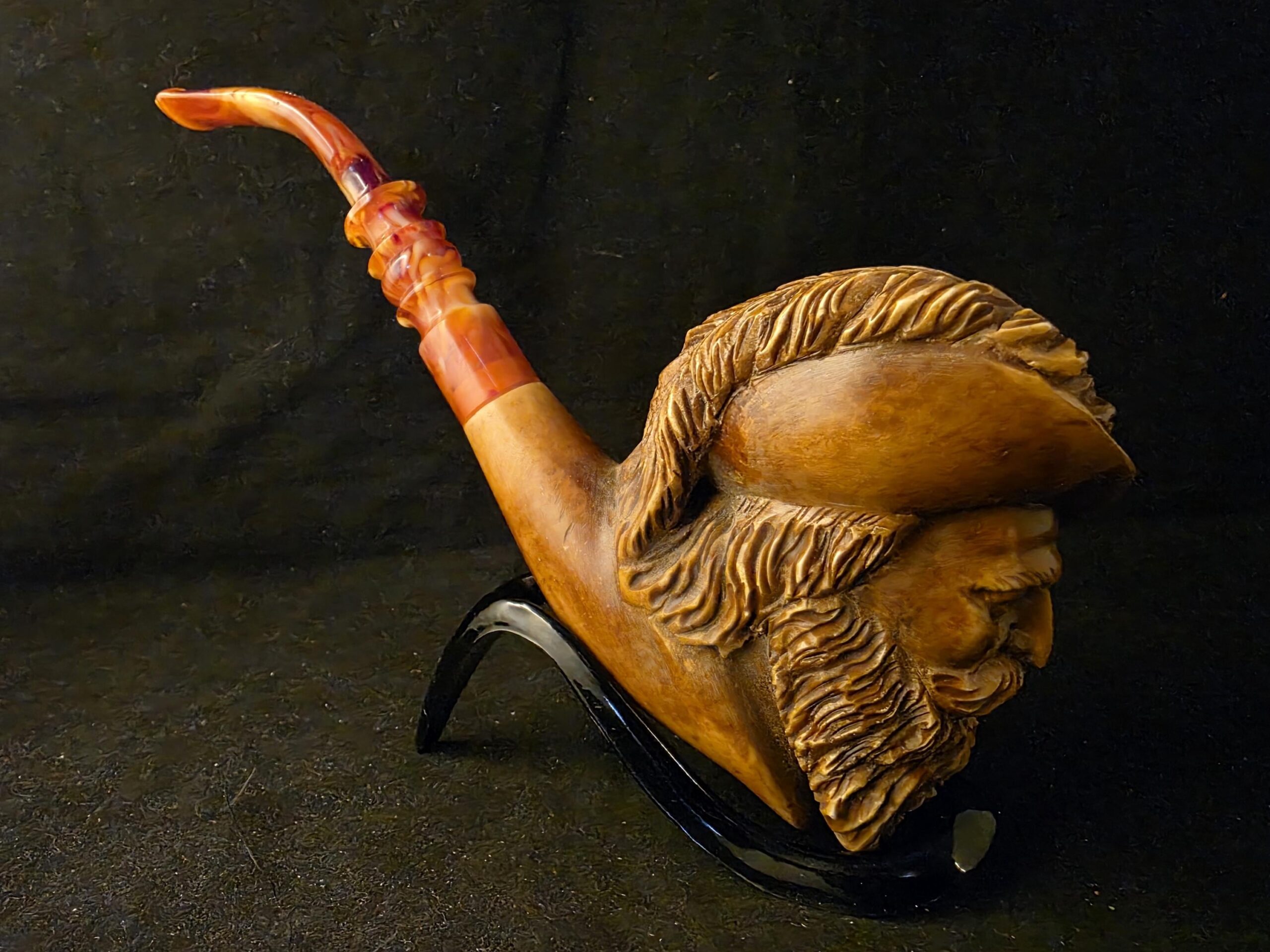 The Knight Figural Meerschaum Pipe, Fitted Case, Block Meerschaum, Seafoam, Turkish Meerschaum, Made in Eskisehir - Image 6