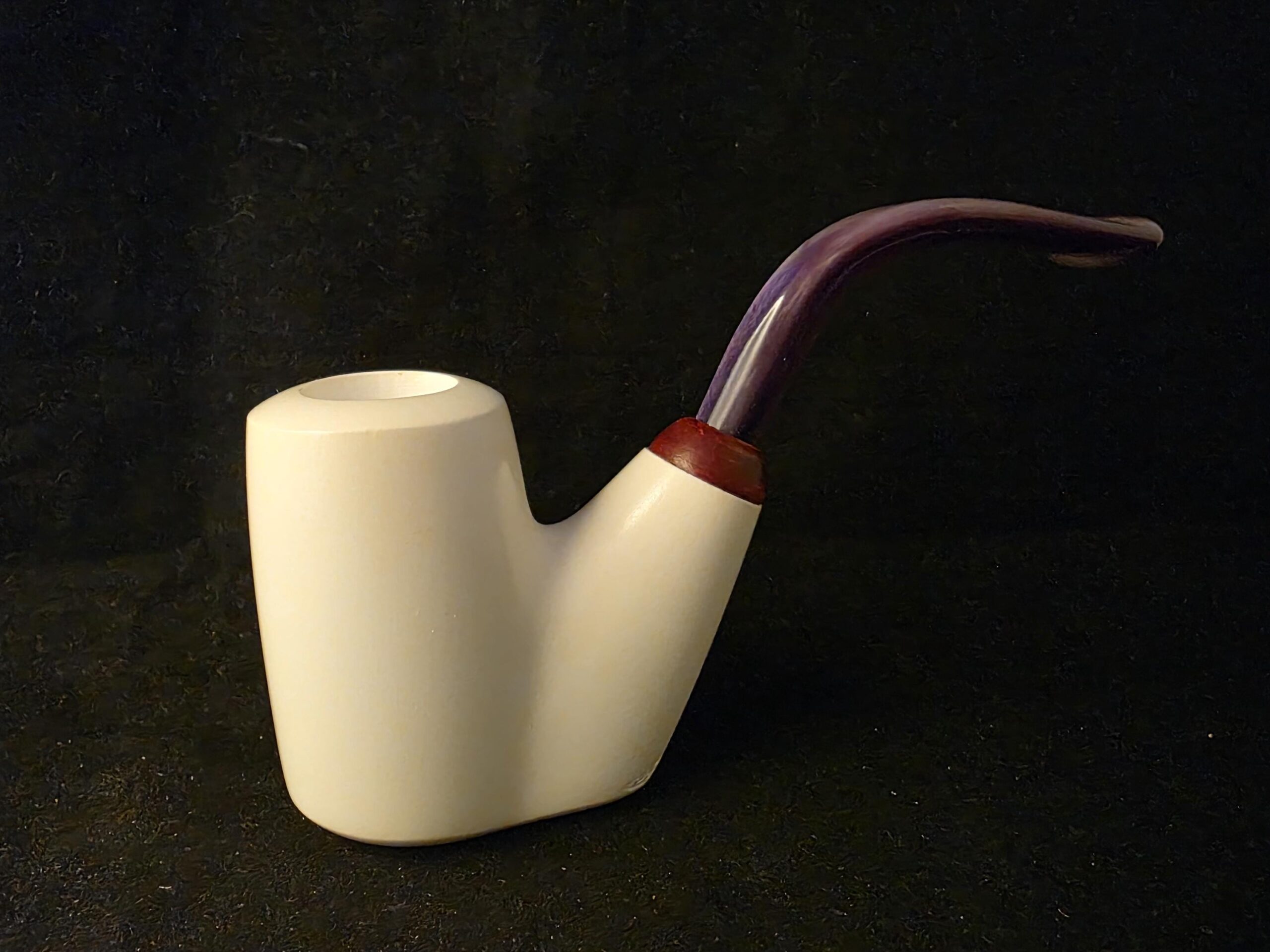 Hungarian & Oom Paul Smooth Meerschaum Pipe, Fitted Case, Reverse Calabash Chamber, Special Stem Design, - Image 2