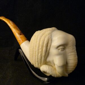 Ganesha Figural Meerschaum Pipe, Fitted Case, Turkish Meerschaum,Sea Foam