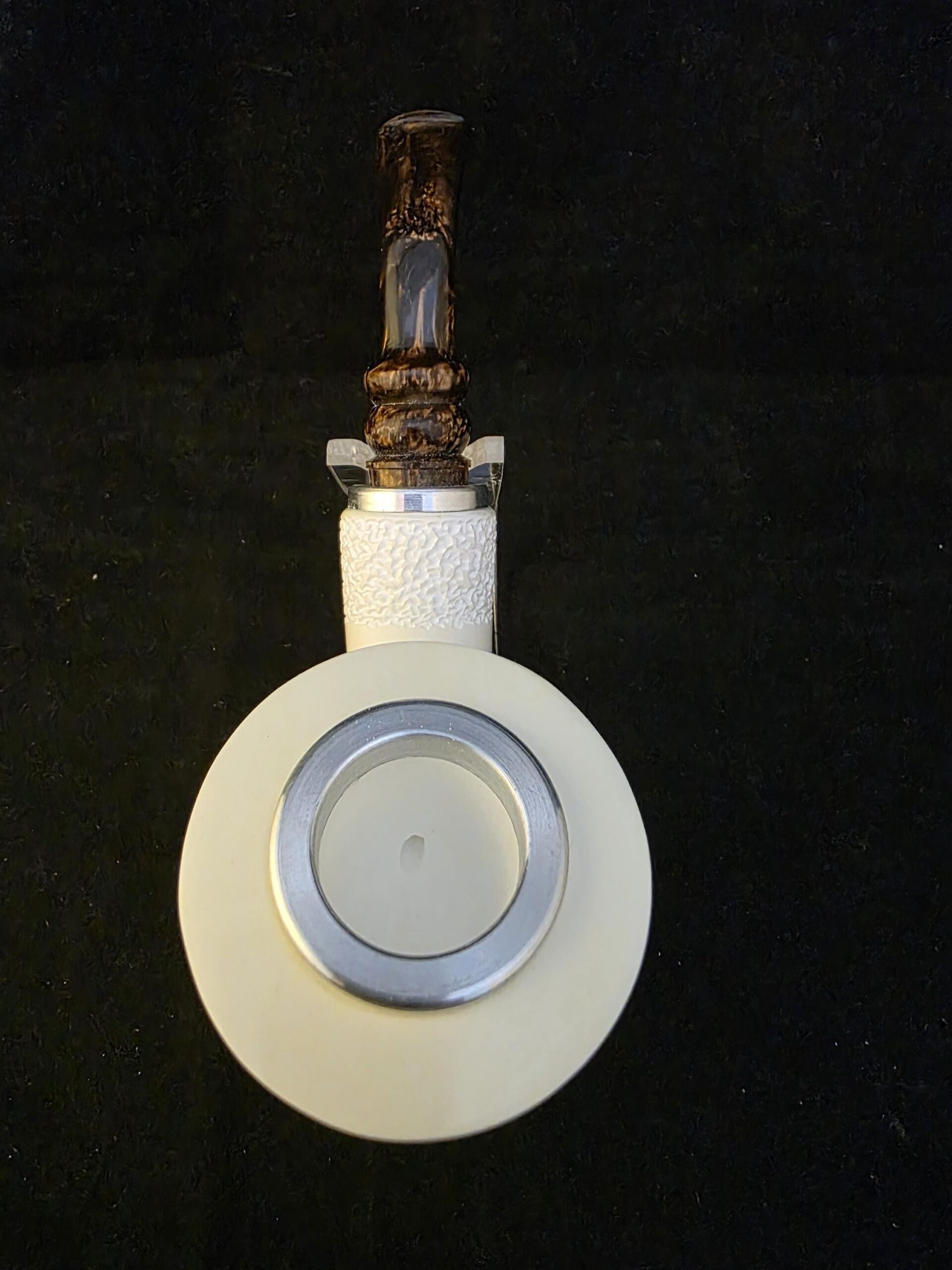 Smoot Classic Meerschaum Pipe,Reverse Calabash Chamber, Fitted Case,Push and Pull Stem System Block Meerschaum, Turkish Meerschaum,Sea Foam - Image 3