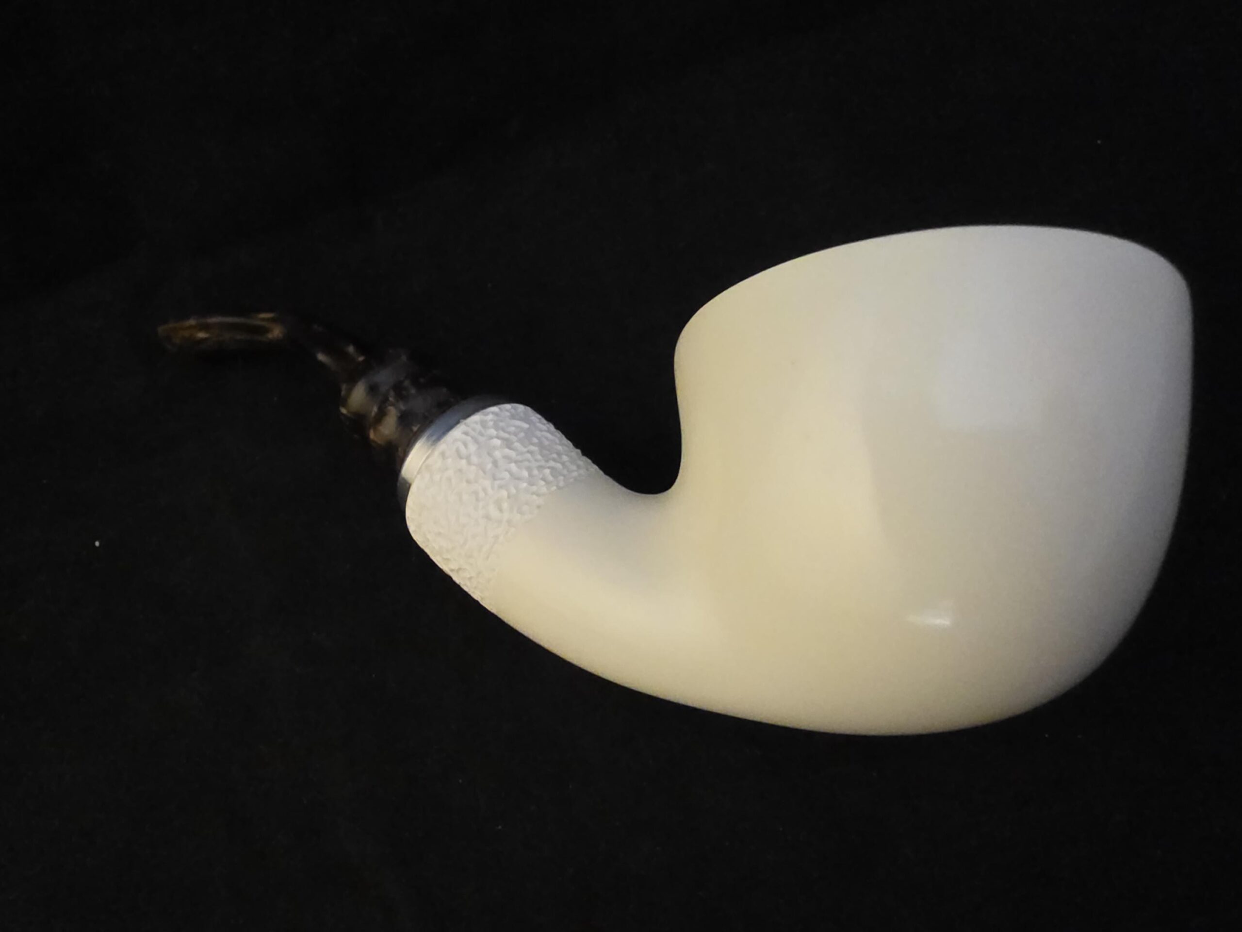 Smoot Classic Meerschaum Pipe,Reverse Calabash Chamber, Fitted Case,Push and Pull Stem System Block Meerschaum, Turkish Meerschaum,Sea Foam - Image 8