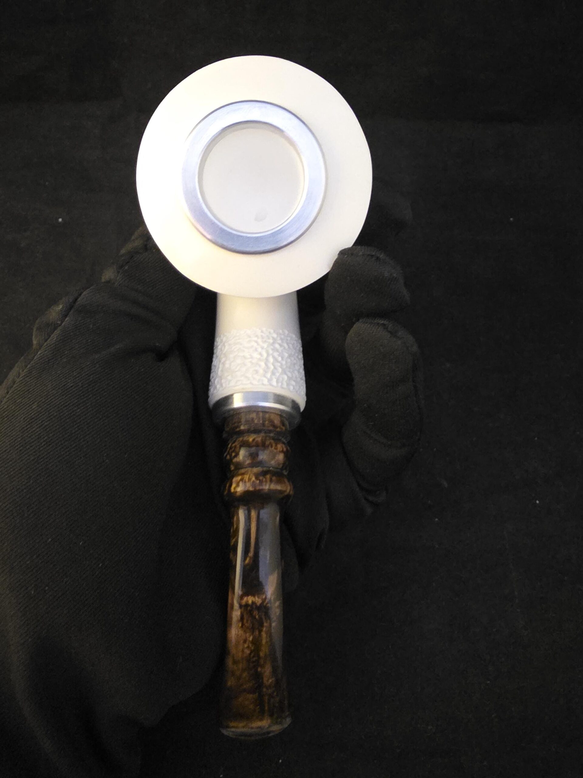 Smoot Classic Meerschaum Pipe,Reverse Calabash Chamber, Fitted Case,Push and Pull Stem System Block Meerschaum, Turkish Meerschaum,Sea Foam - Image 10