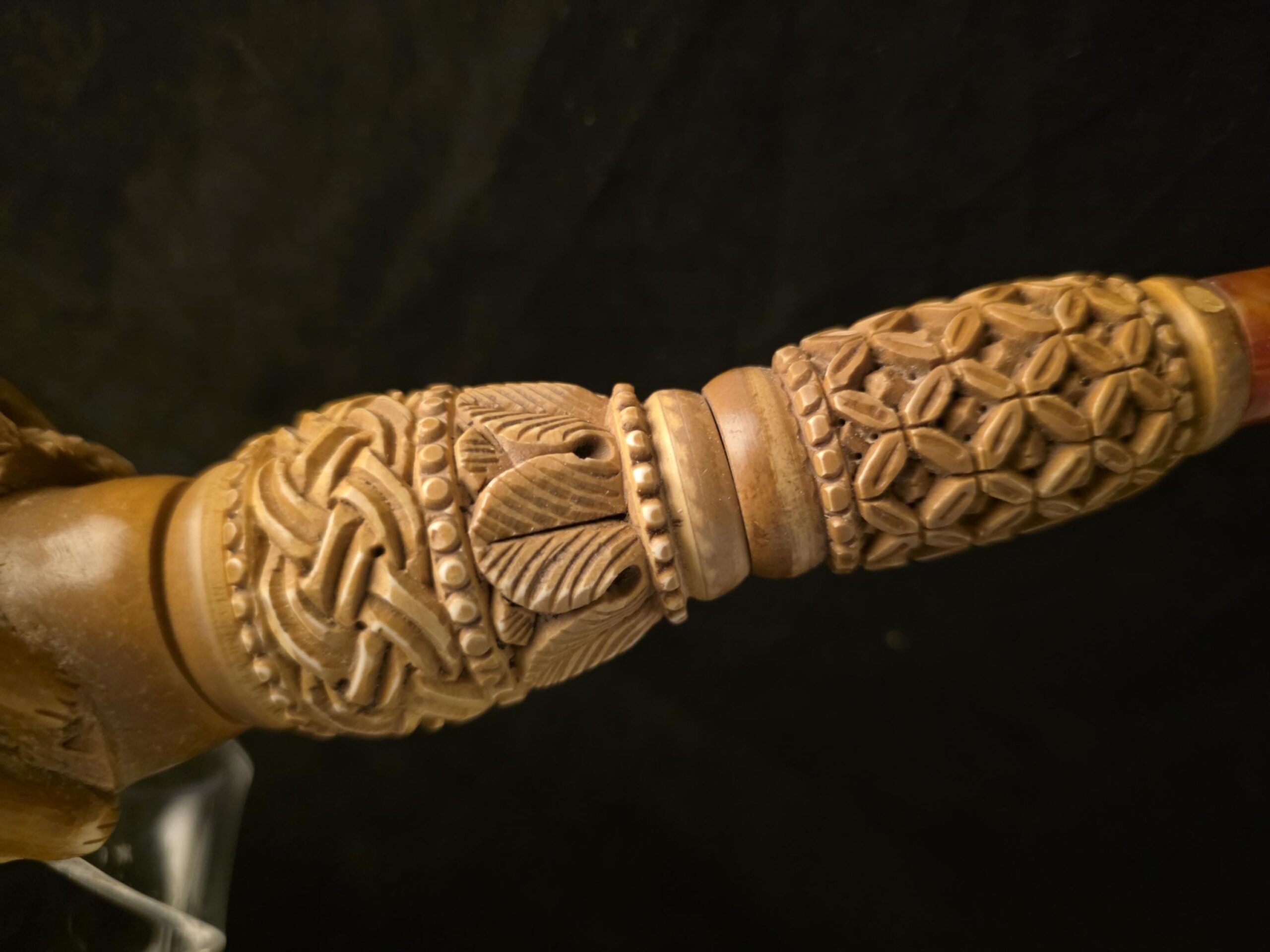 Large Viking Meerschaum Pipe, Hand Carved Block Meerschaum, Viking Warrior & Skull, Nude Female Figures, Museum Quality Collectible Pipe - Image 4