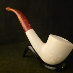 Classic Hand Carved Meerschaum Pipe, Genuine Block Meerschaum Tobacco Pipe, Fitted Case, Handmade in Eskişehir