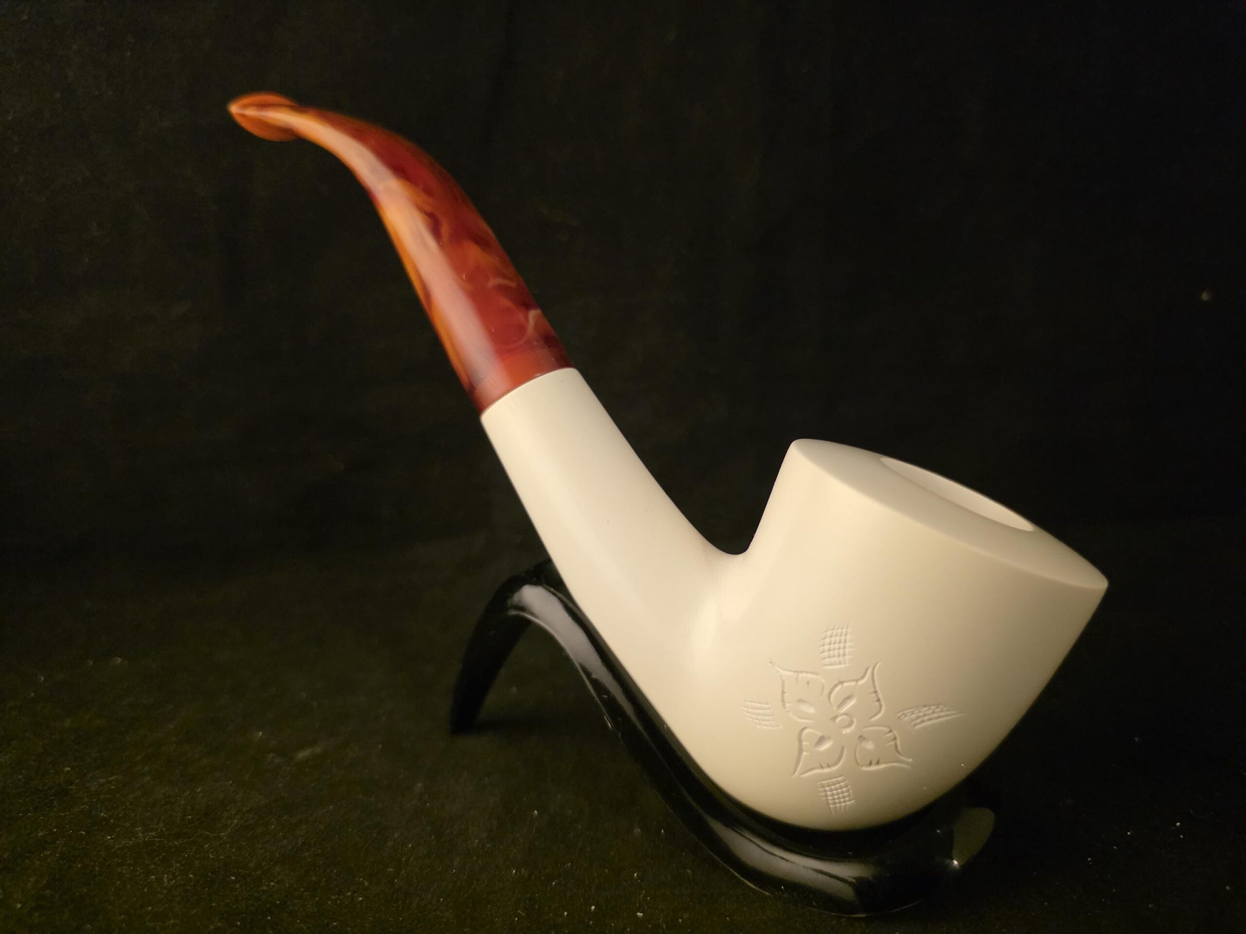 Classic Hand Carved Meerschaum Pipe, Genuine Block Meerschaum Tobacco Pipe, Fitted Case, Handmade in Eskişehir