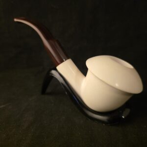 Smooth Calabash Block Meerschaum Pipe – Special Stem – Fitted Case